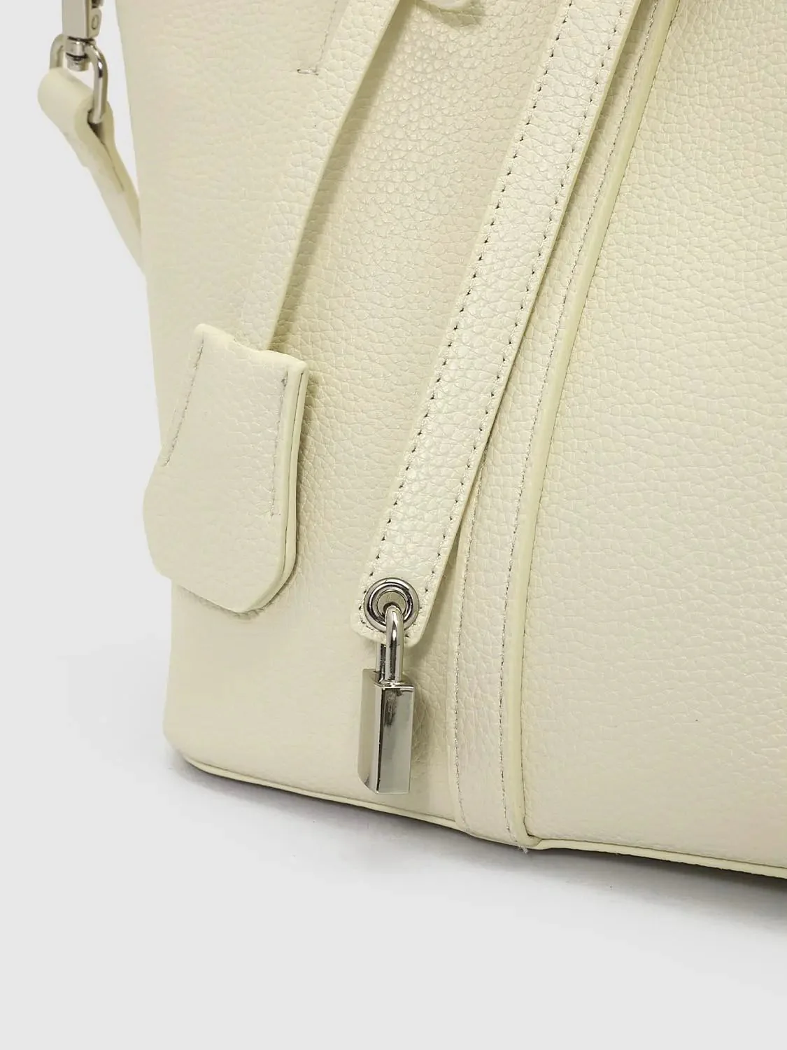 Faux Leather Handle Shoulder Bags