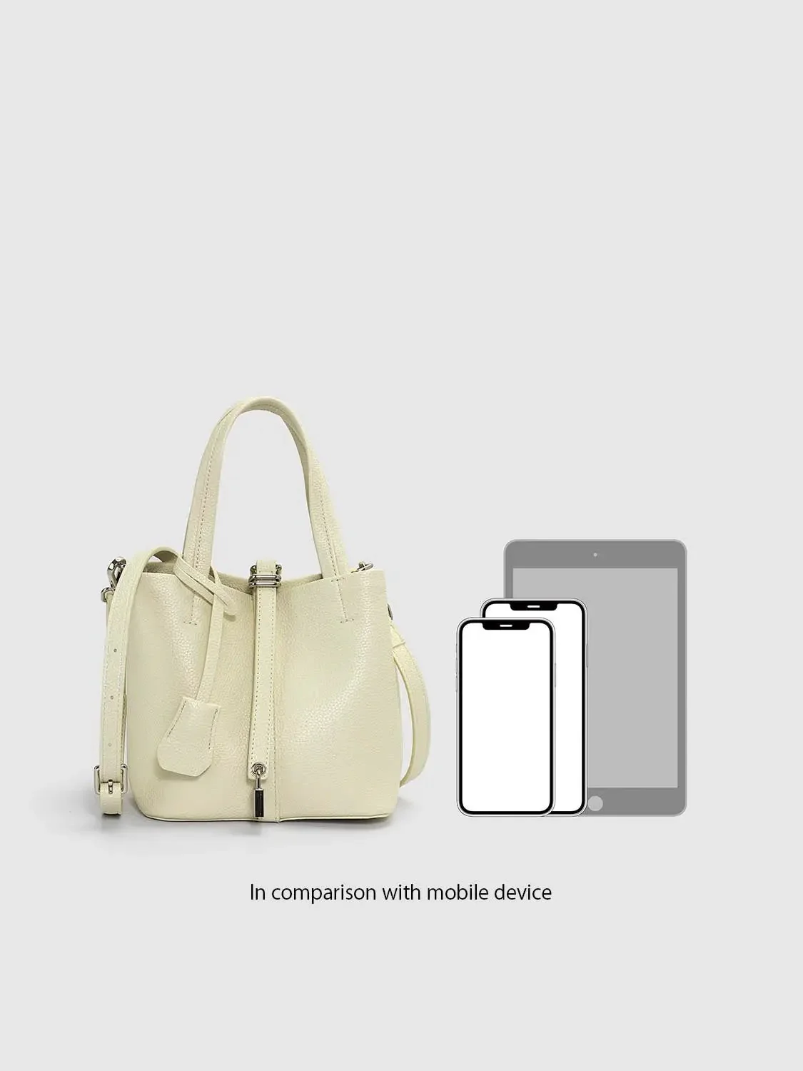 Faux Leather Handle Shoulder Bags