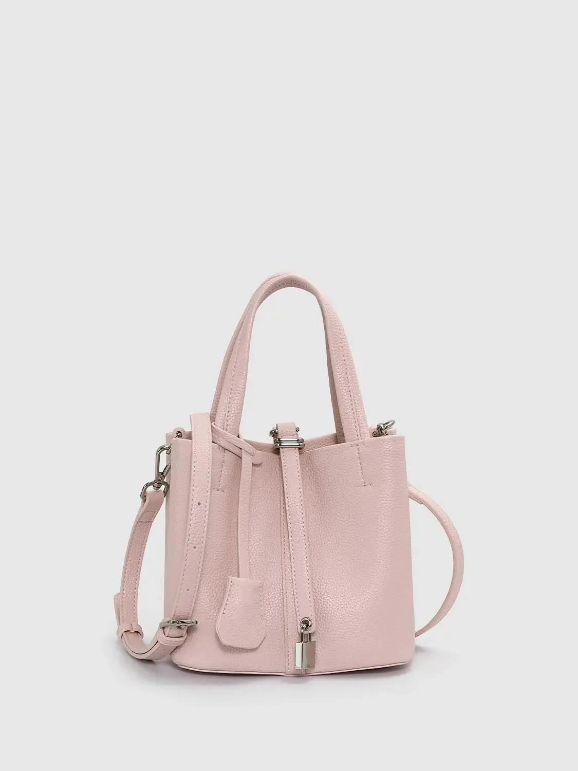 Faux Leather Handle Shoulder Bags