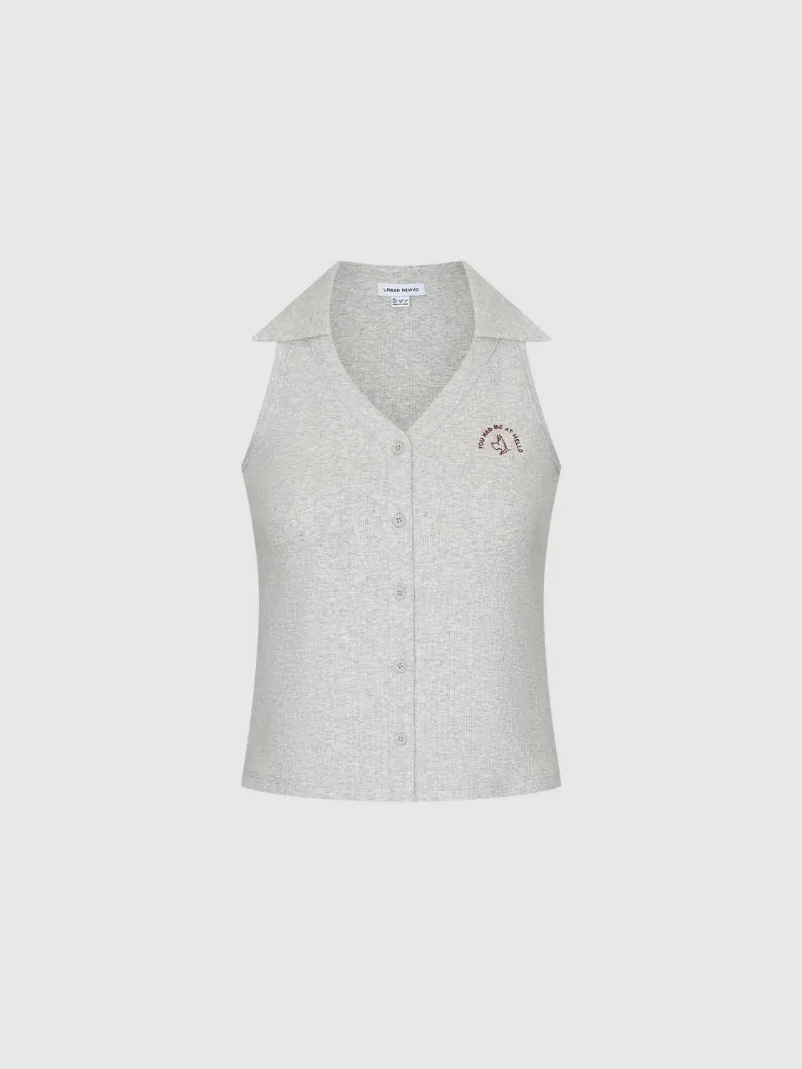1492-cotton-polo-collar-with-button-detail-tank-top-15.webp Cotton Polo Collar With Button Detail Tank Top