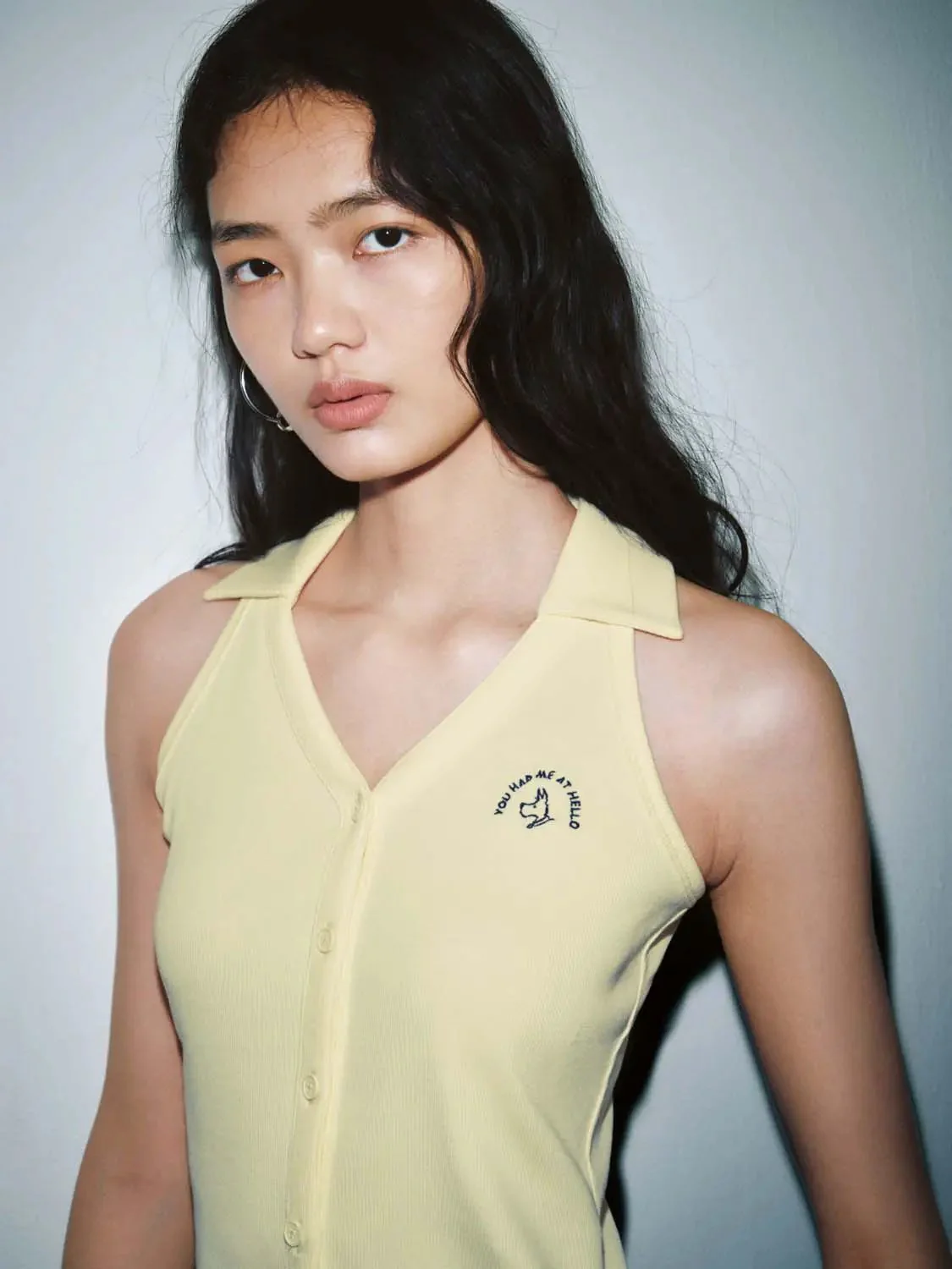 1492-cotton-polo-collar-with-button-detail-tank-top-19.webp Cotton Polo Collar With Button Detail Tank Top