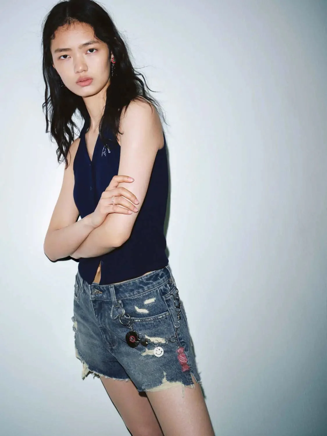 1492-cotton-polo-collar-with-button-detail-tank-top-2.webp Cotton Polo Collar With Button Detail Tank Top