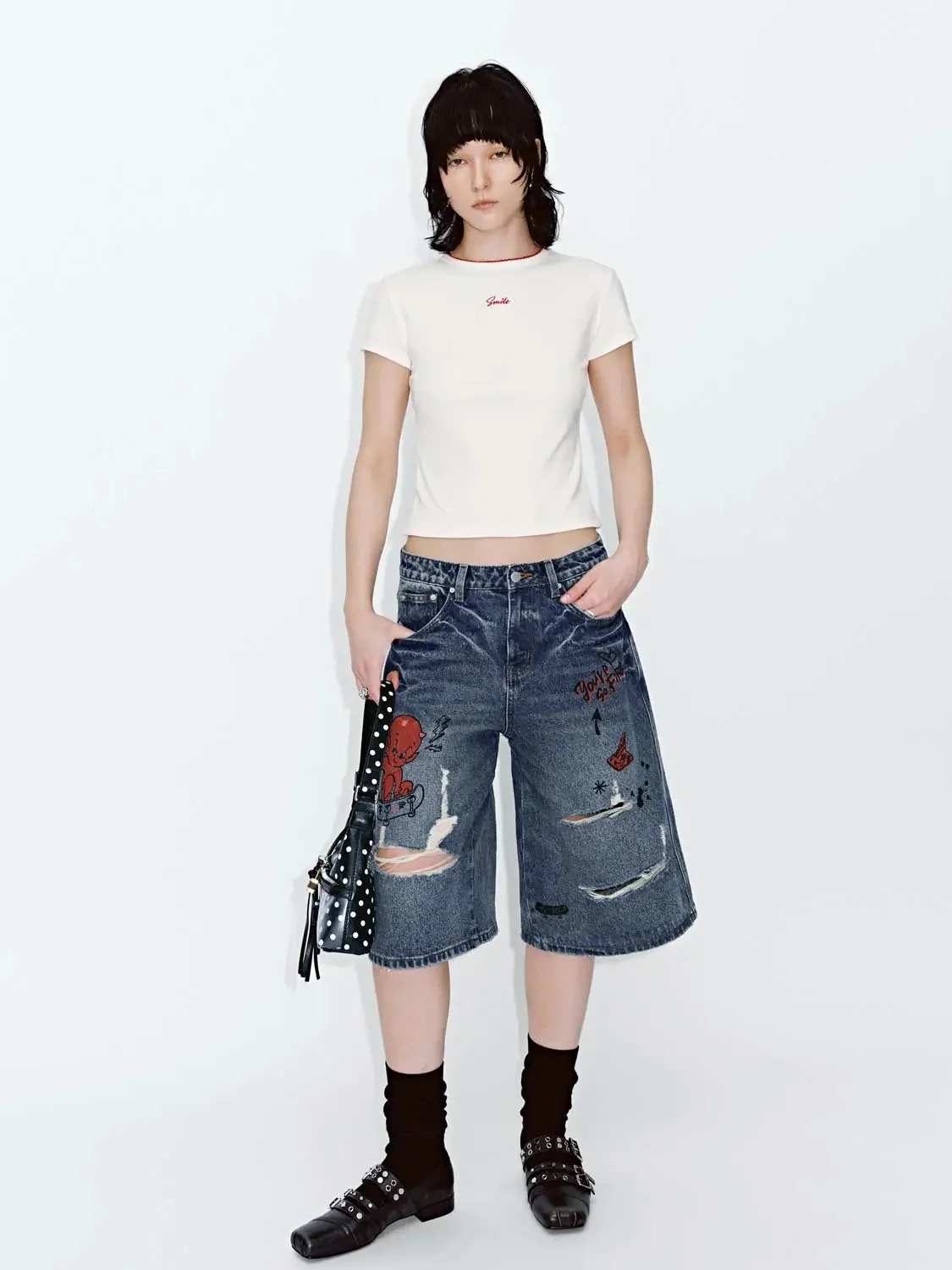 14999-cotton-lyocell-contrast-trim-embroidered-skinny-t-shirts-4.webp Cotton Lyocell Contrast Trim Embroidered Skinny T-Shirts