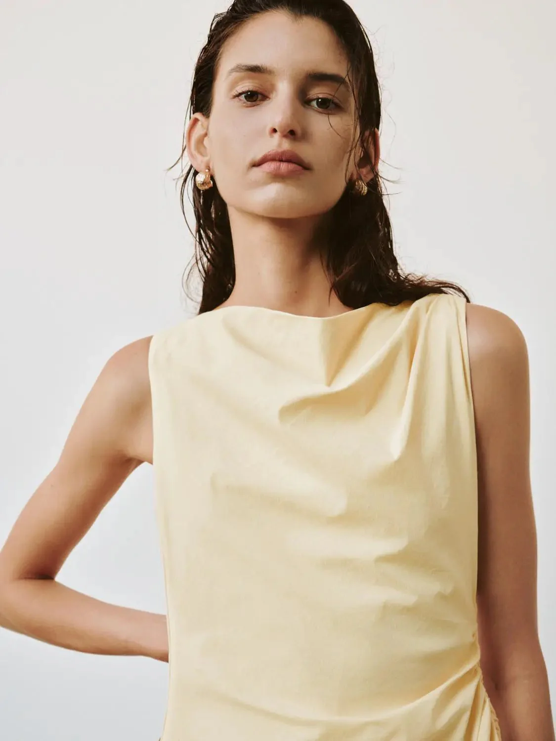 150-cowl-neck-sleeveless-linen-a-line-midi-dresses-3.webp Cowl Neck Sleeveless Linen A-Line Midi Dresses