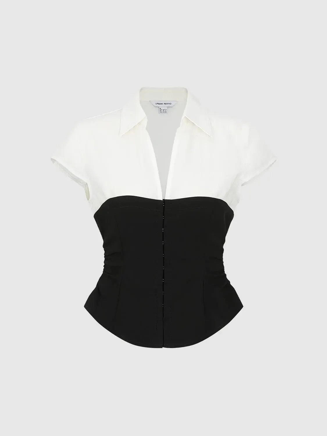 1508-cotton-blend-color-blocked-v-neck-with-contrast-seams-shirts-6.webp Cotton Blend Color-Blocked V-Neck With Contrast Seams Shirts