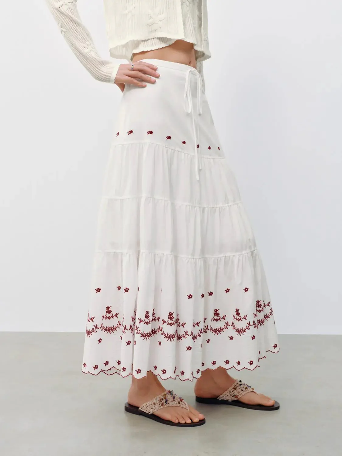 15133-contrast-printed-drawstring-tiered-a-line-midi-skirts-3.webp Contrast Printed Drawstring Tiered A-Line Midi Skirts