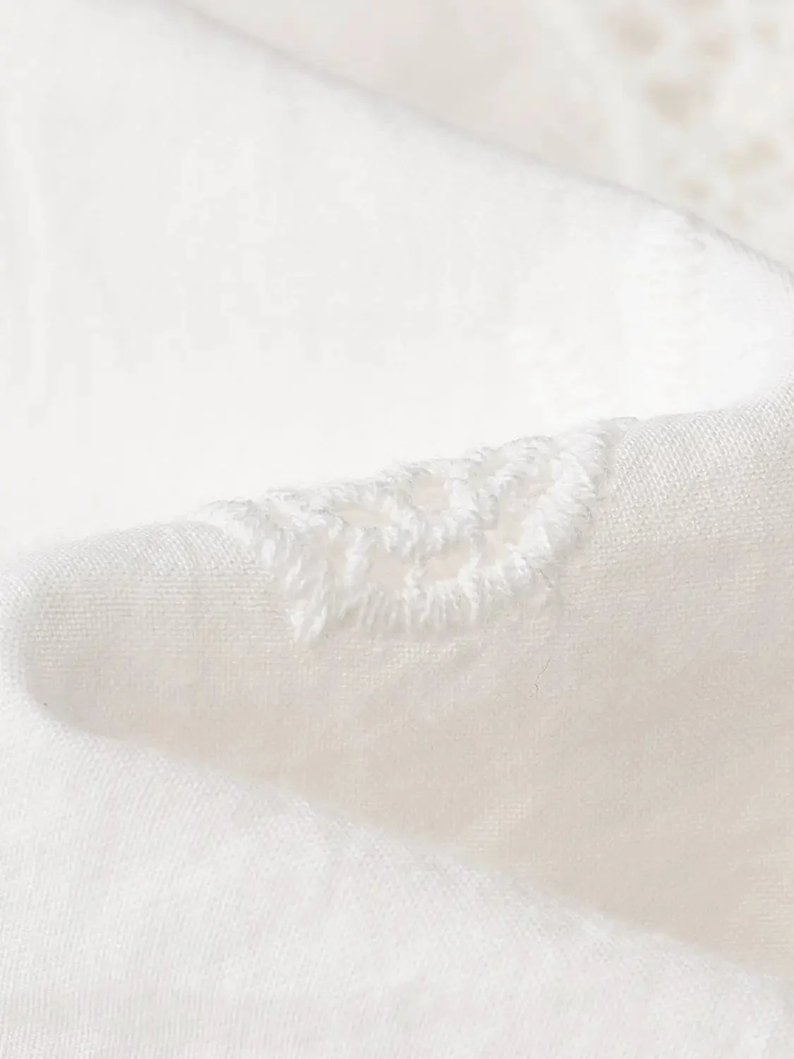 V-Neck Guipure Lace Overhead Shirts