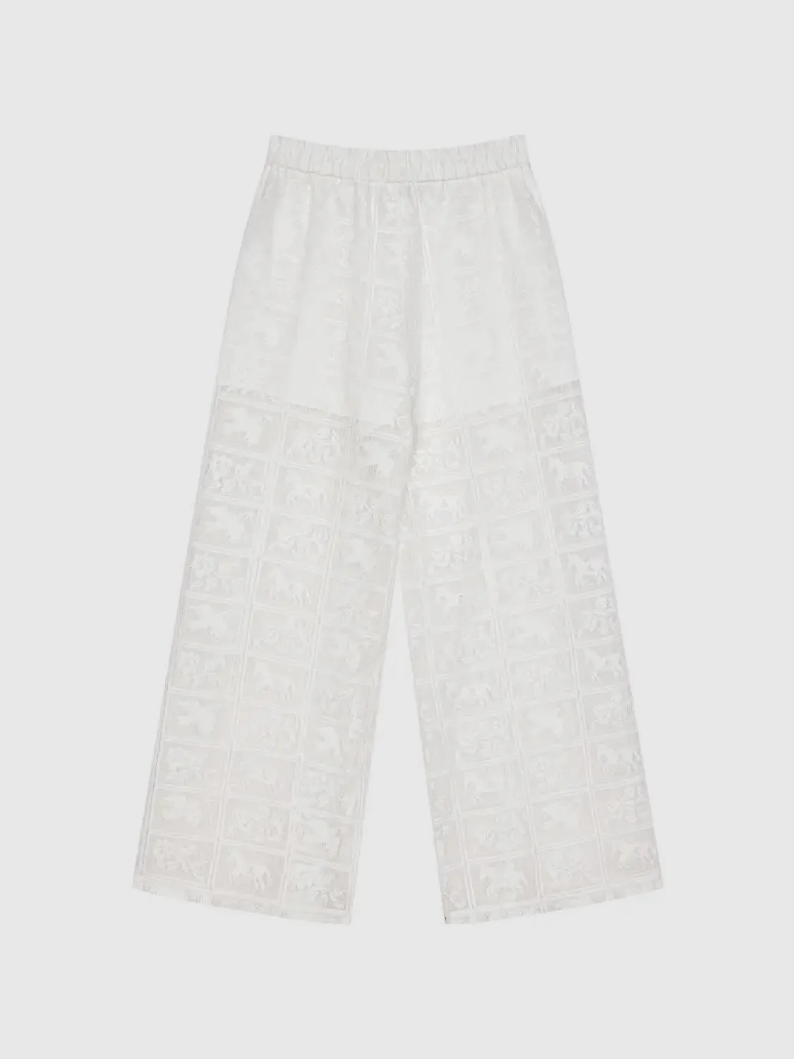 15209-pull-on-guipure-detail-intarsia-wide-leg-pants-2.webp Pull On Guipure Detail Intarsia Wide Leg Pants