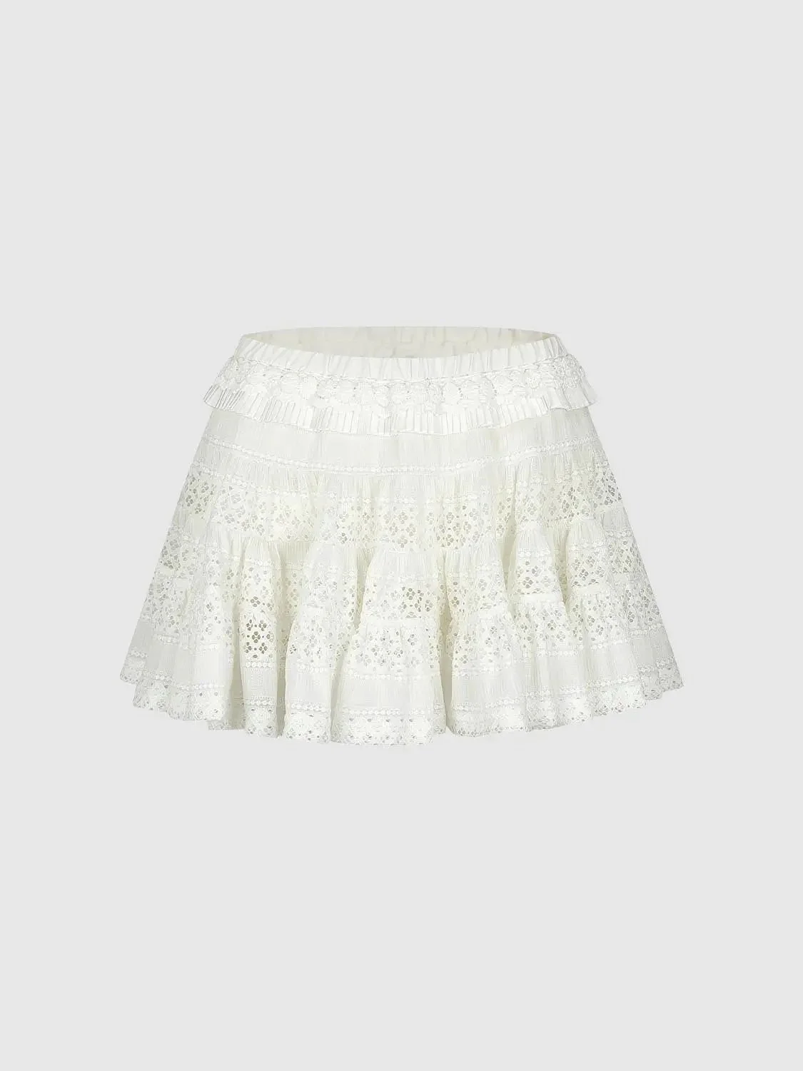 15216-guipure-lace-tiered-a-line-mini-skirts-2.webp Guipure Lace Tiered A-Line Mini Skirts