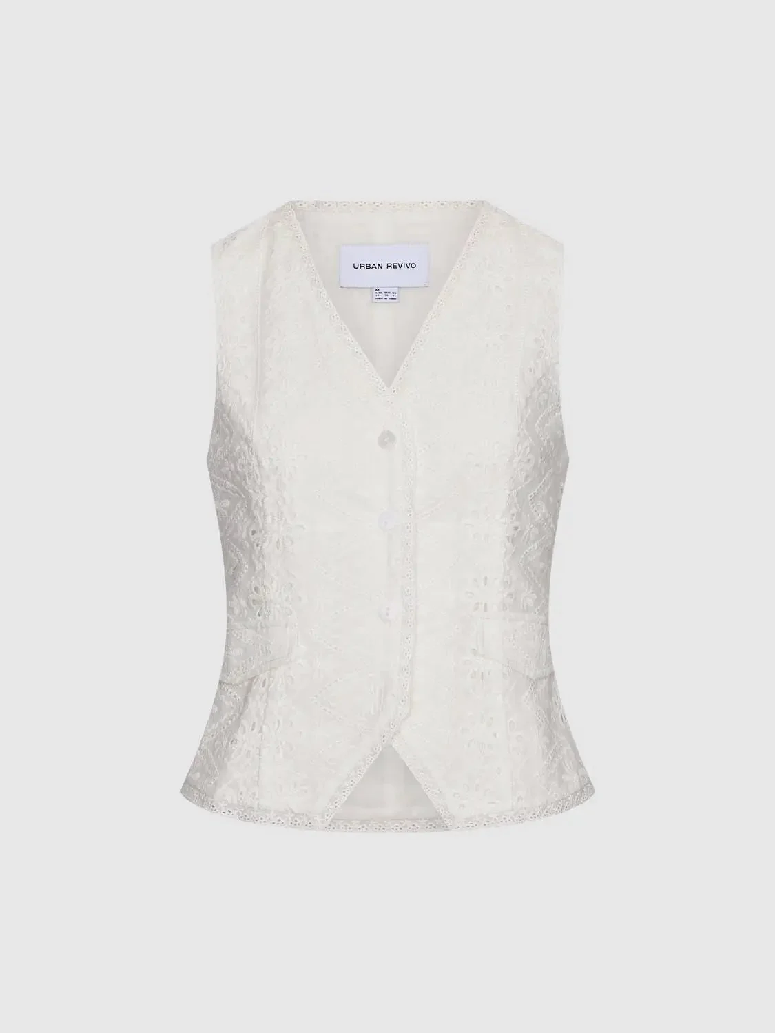 15245-guipure-lace-detail-button-up-nipped-waist-vests-7.webp Guipure Lace Detail Button Up Nipped-Waist Vests