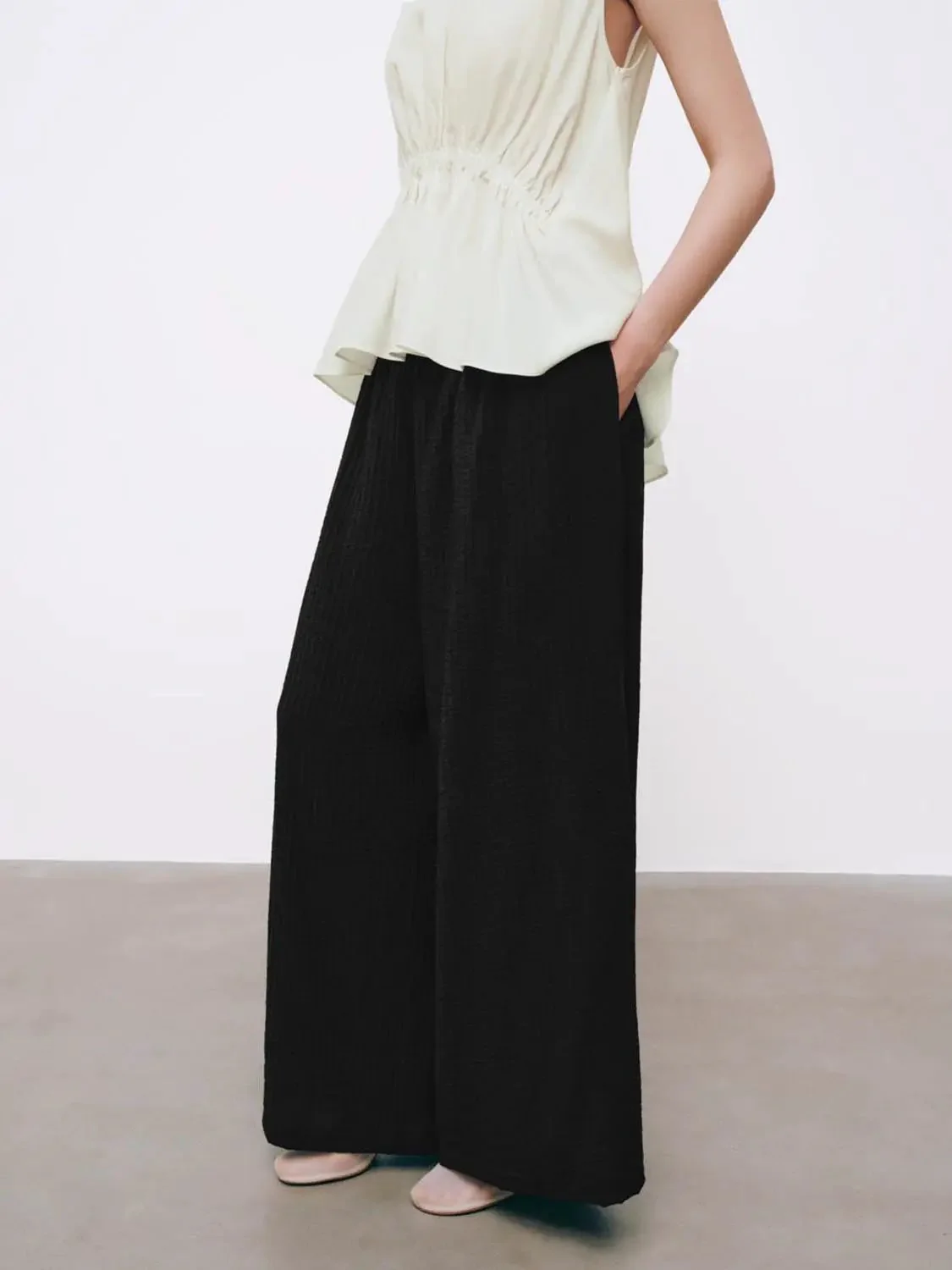 Pull On Wide Leg Pants