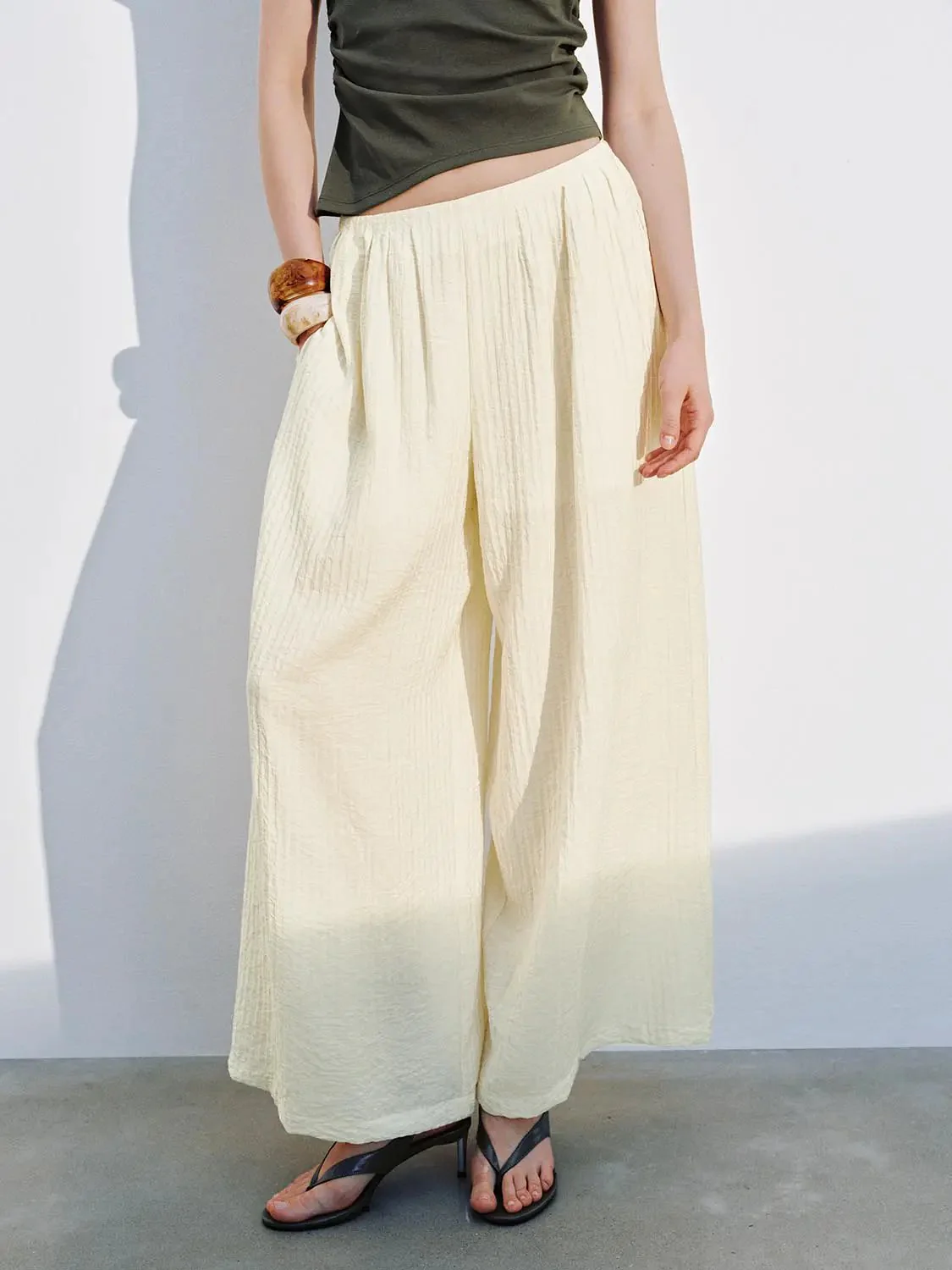 Pull On Wide Leg Pants