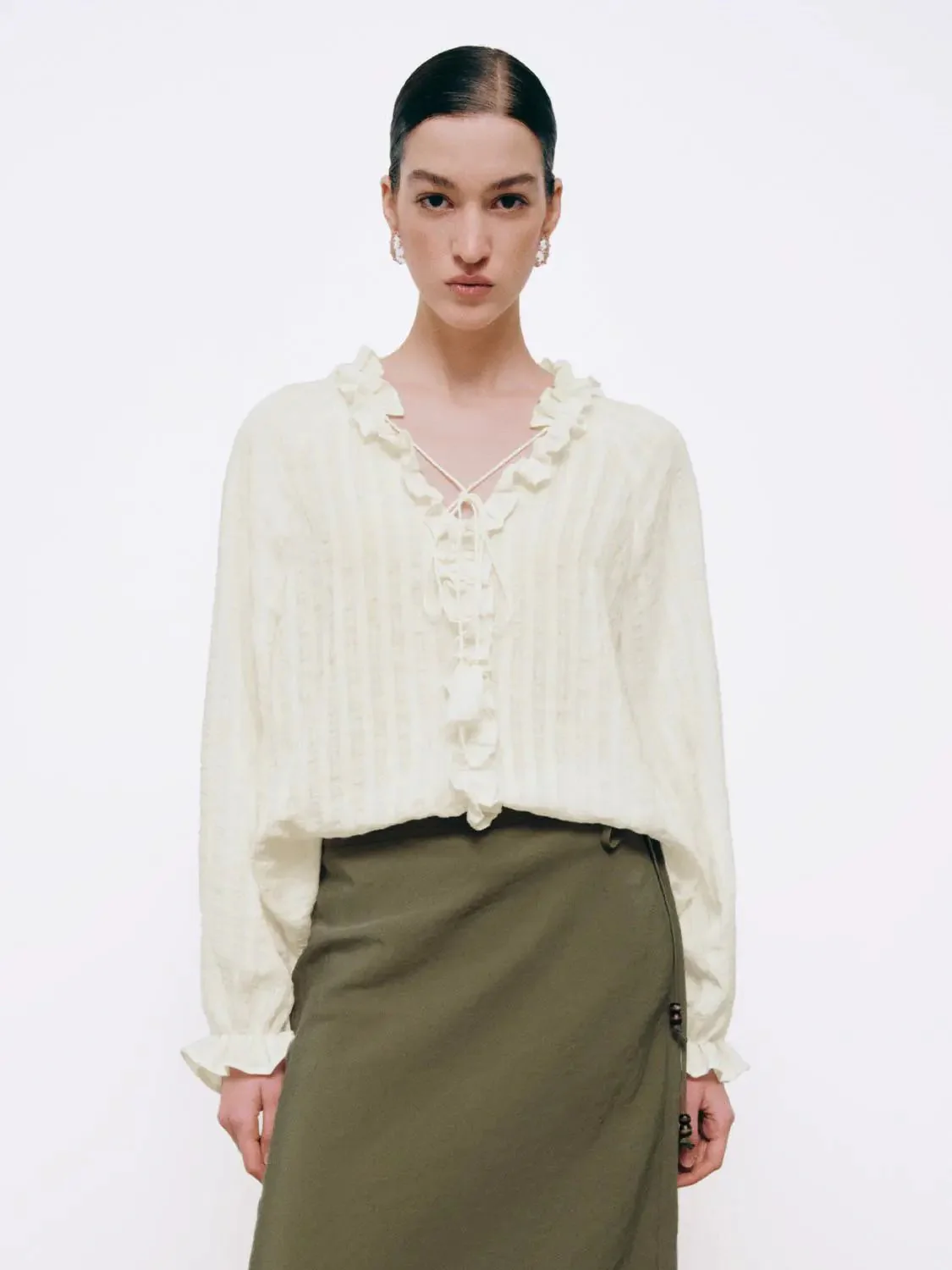 15311-ruffle-trim-lace-up-overhead-shirts-1.webp Ruffle Trim Lace-Up Overhead Shirts