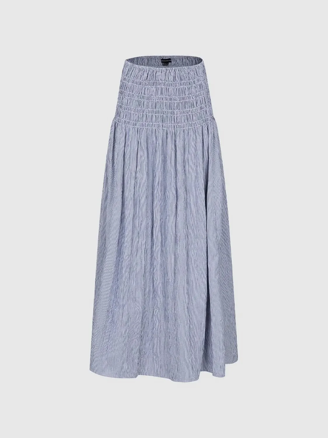 1534-high-waist-shirred-a-line-midi-skirts-2.webp High-Waist Shirred A-Line Midi Skirts