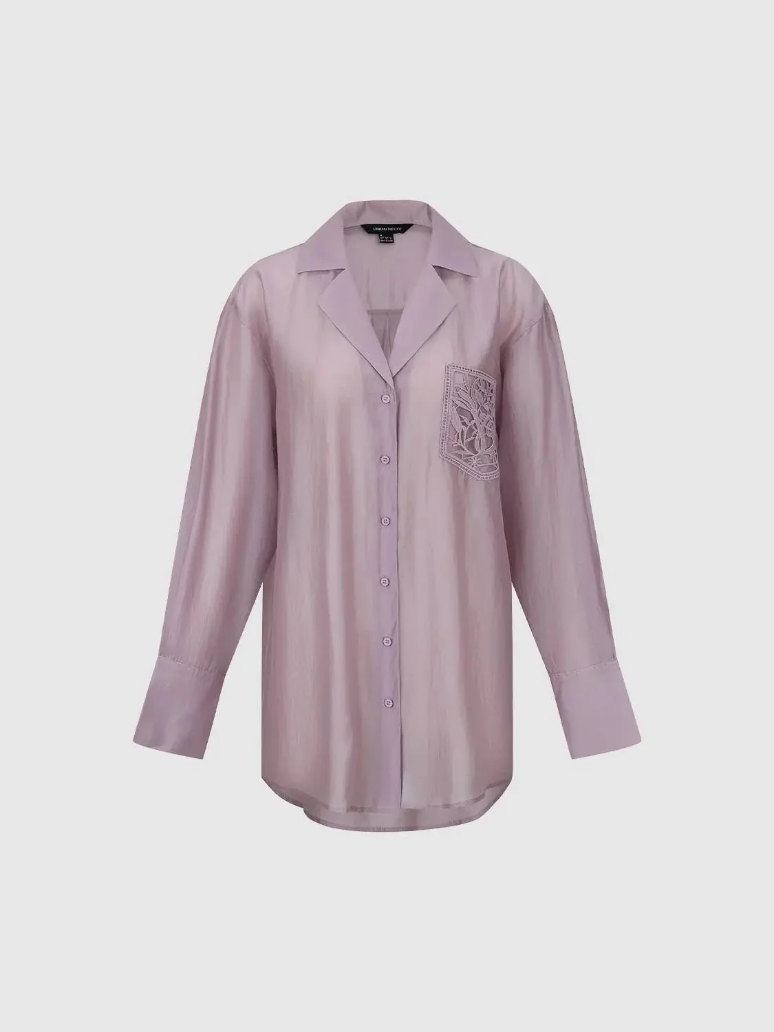 15378-patch-pocket-embroidered-sheer-v-neck-shirts-4.webp Patch Pocket Embroidered Sheer V-Neck Shirts