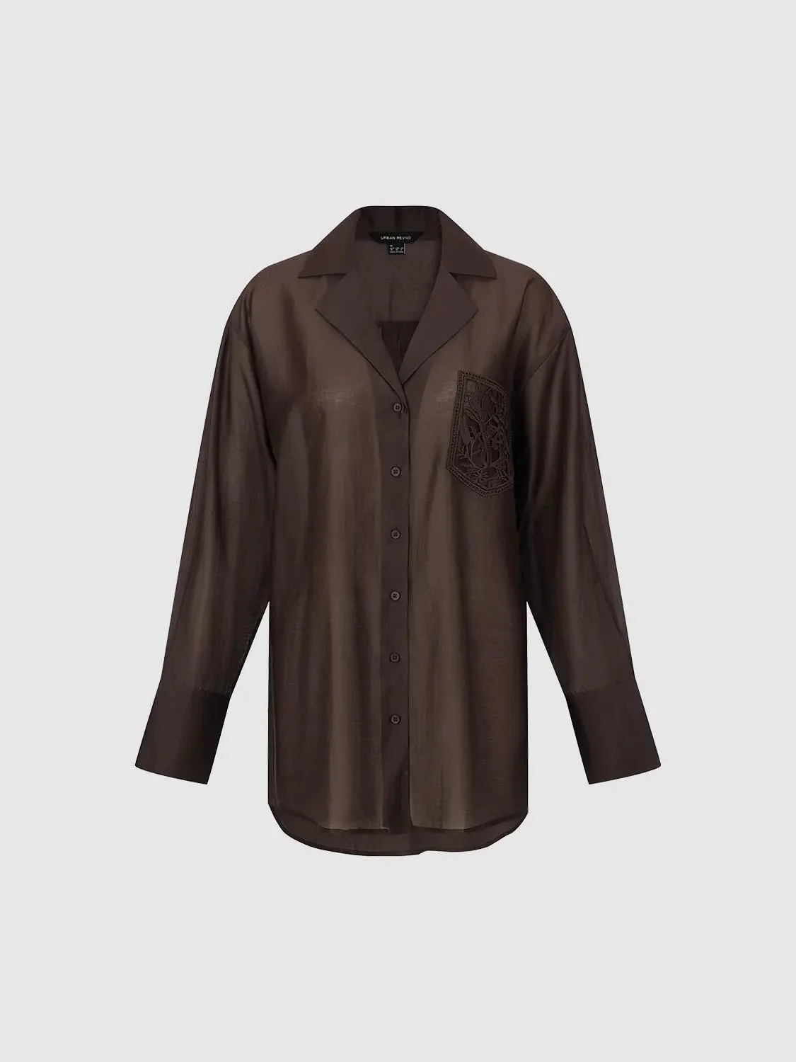 15378-patch-pocket-embroidered-sheer-v-neck-shirts-7.webp Patch Pocket Embroidered Sheer V-Neck Shirts