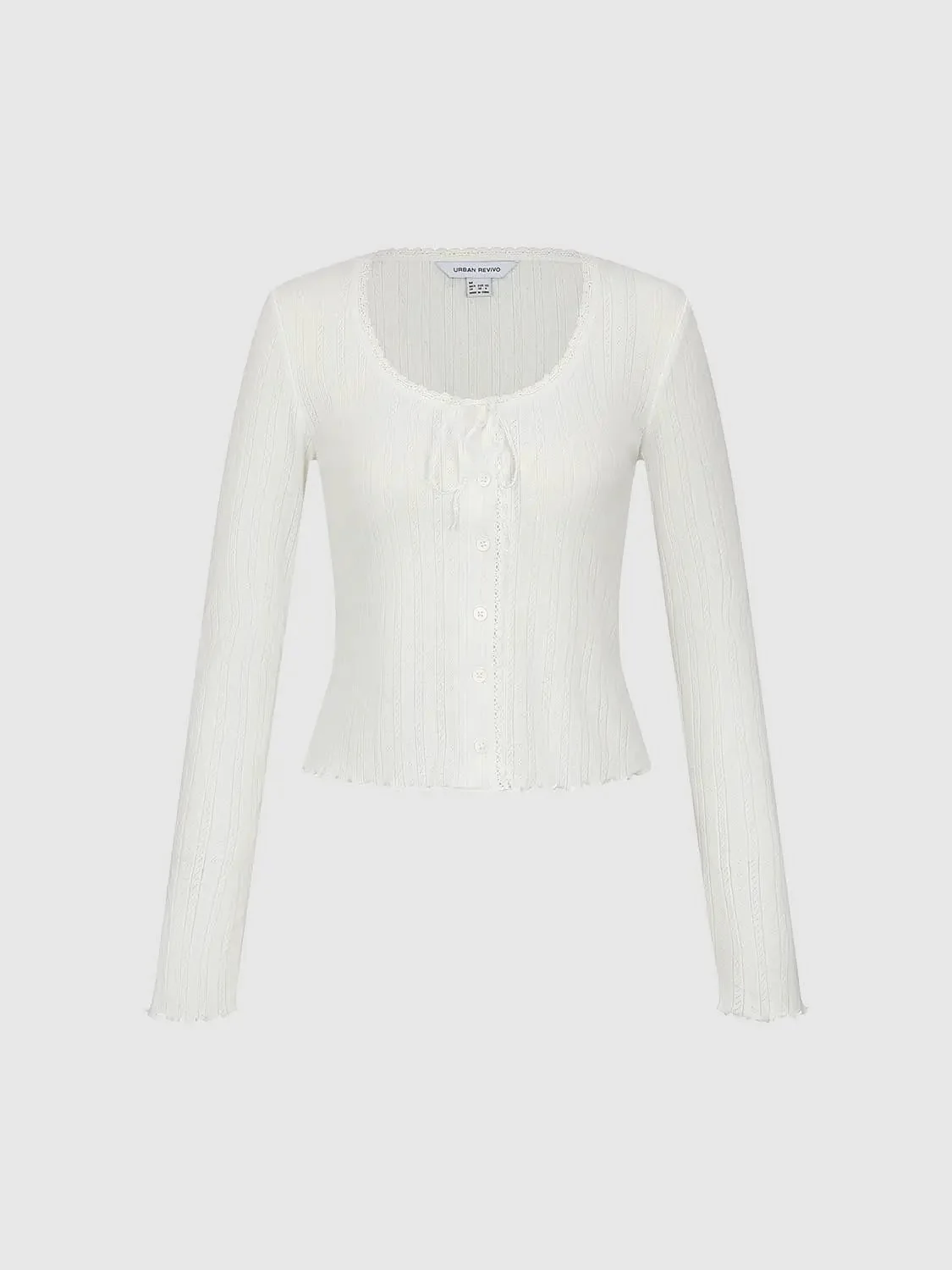 15432-bow-detail-ruffle-trim-long-sleeve-crew-neck-cotton-t-shirts-7.webp Bow Detail Ruffle Trim Long Sleeve Crew Neck Cotton T Shirts