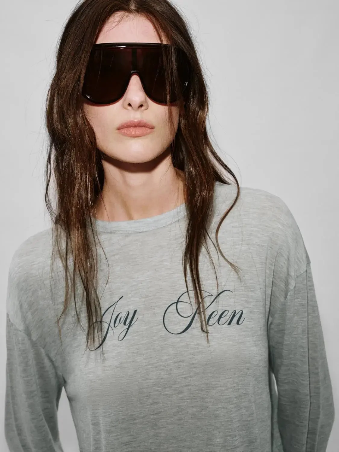 Elegant Soft Lyocell Printed Long Sleeve T Shirt