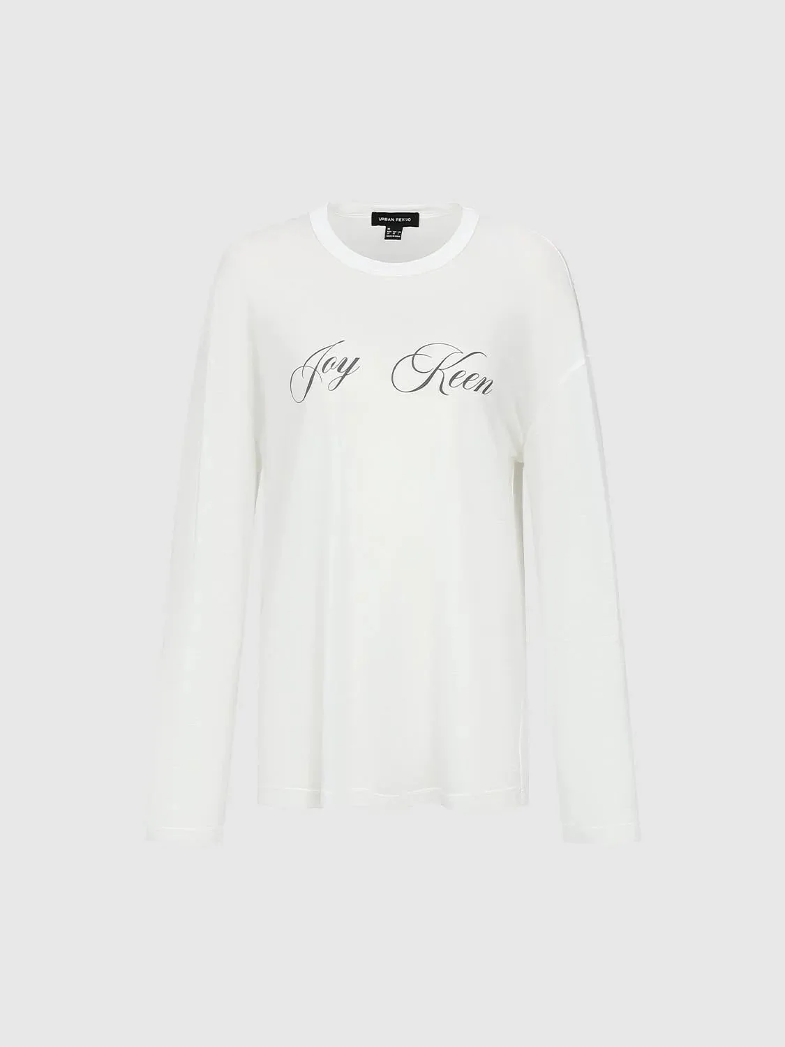 Elegant Soft Lyocell Printed Long Sleeve T Shirt