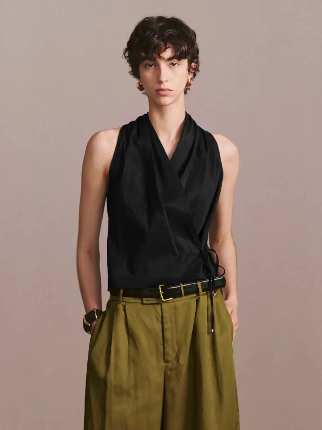 1554-linen-blend-v-neck-cross-front-sleeveless-shirts-9.webp Linen Blend V-Neck Cross Front Sleeveless Shirts