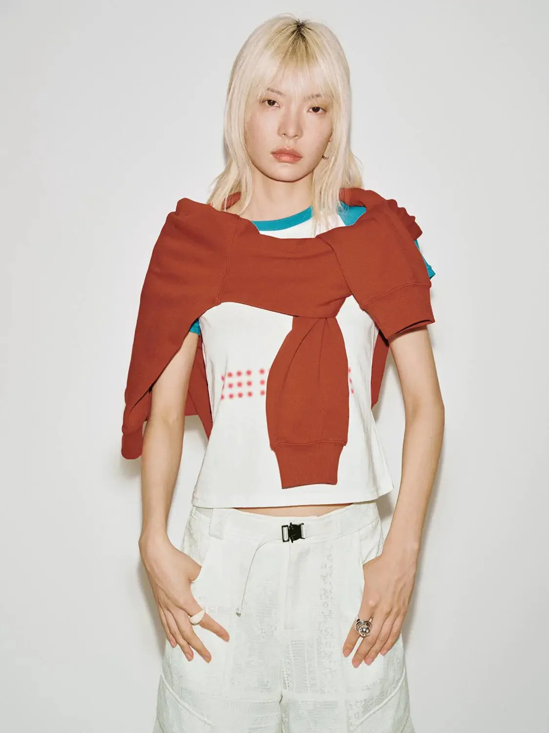 15546-cotton-contrast-raglan-sleeve-dot-print-t-shirt-1.webp Cotton Contrast Raglan Sleeve Dot Print T Shirt