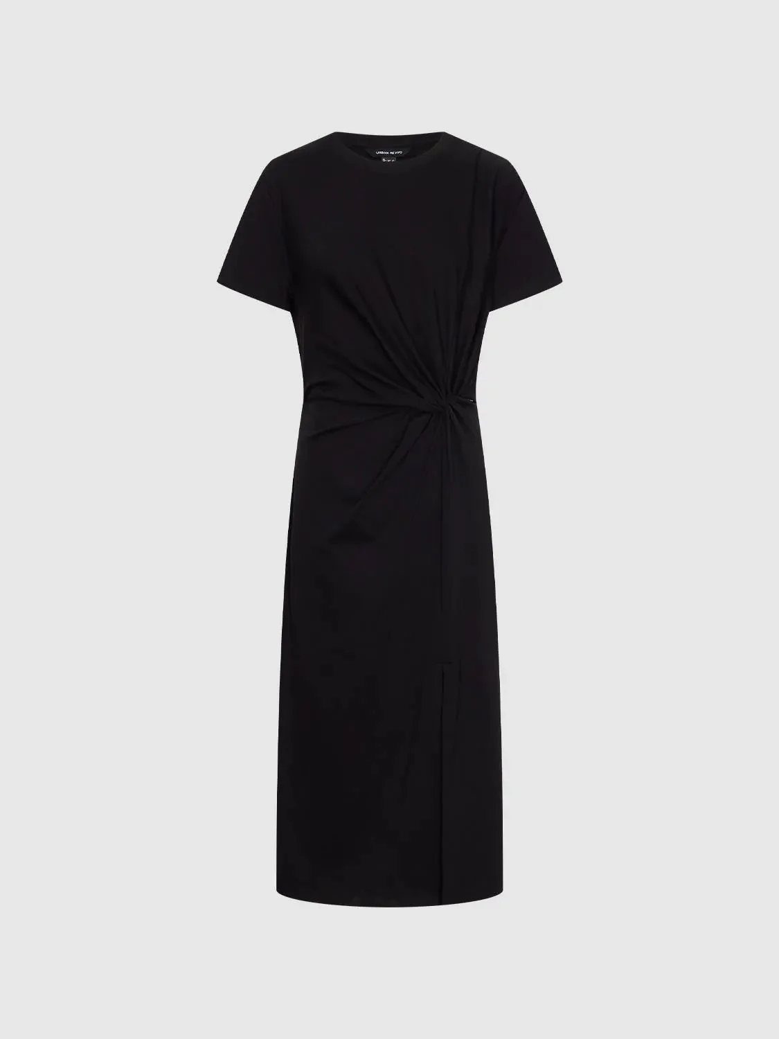 156-cotton-blend-draped-a-line-midi-dress-with-slit-7.webp Cotton Blend Draped A Line Midi Dress With Slit