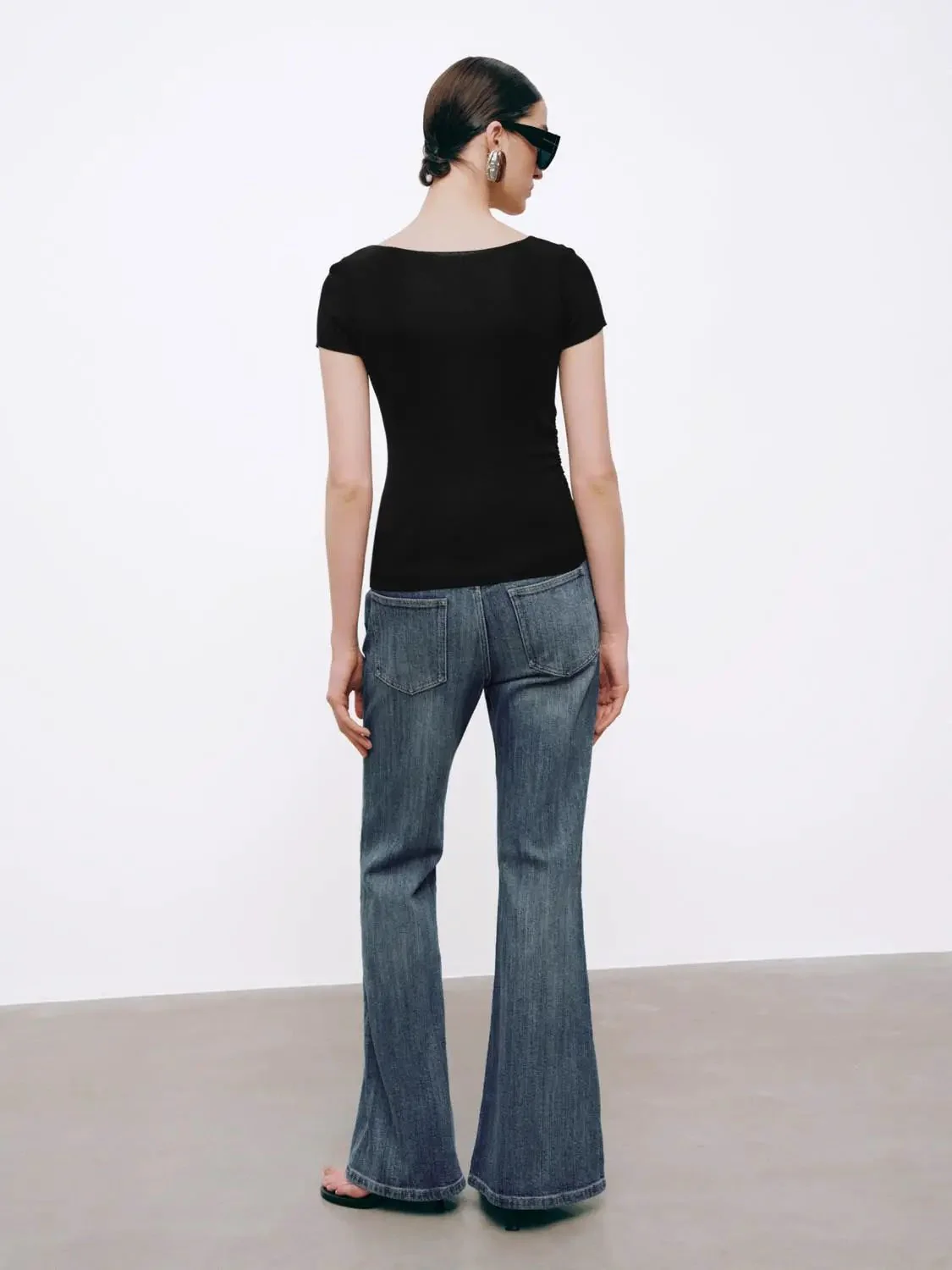 1560-boat-neck-ruched-knitted-t-shirts-6.webp Boat Neck Ruched Knitted T-Shirts