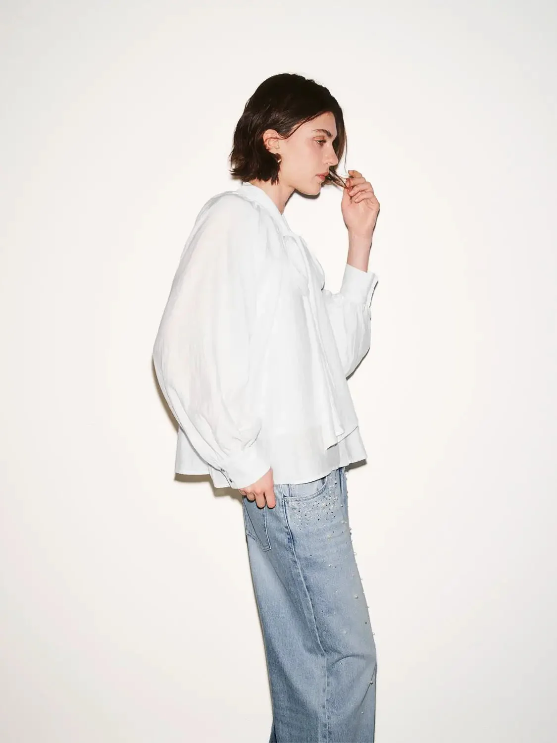 15640-scarf-detail-sheer-blouse-shirts-2.webp Scarf Detail Sheer Blouse Shirts