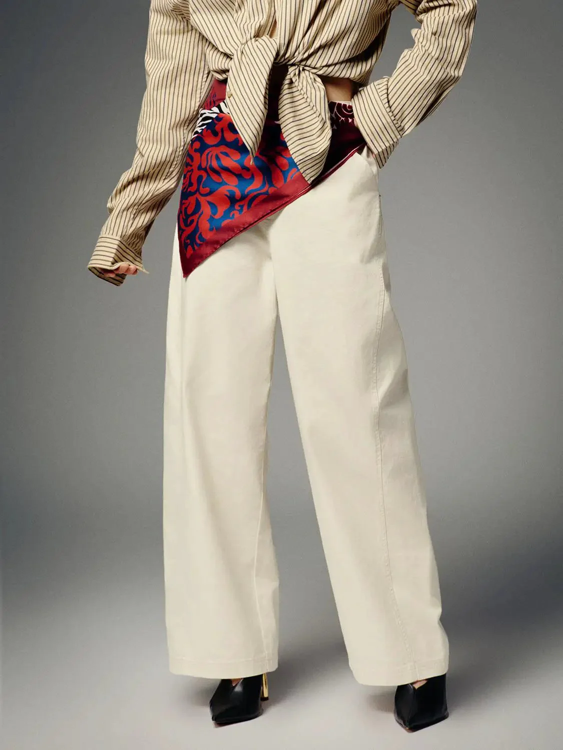 15780-contrast-scarf-detail-tapered-pants-1.webp Contrast Scarf Detail Tapered Pants