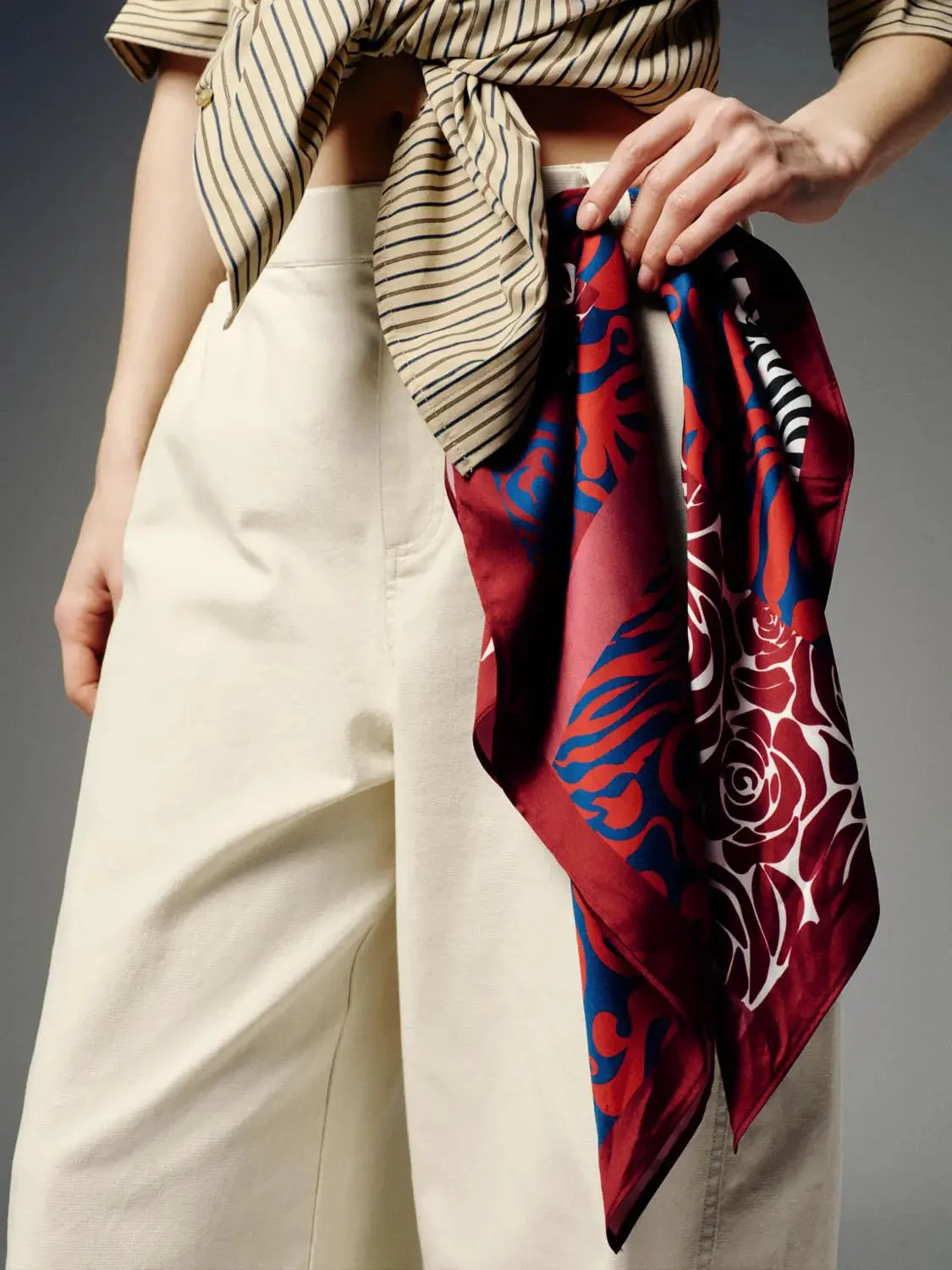15780-contrast-scarf-detail-tapered-pants-4.webp Contrast Scarf Detail Tapered Pants