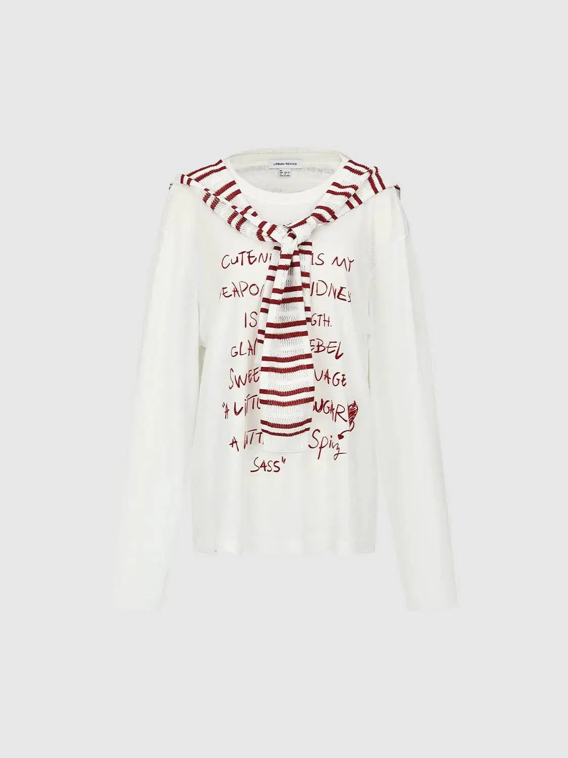 15805-contrast-striped-shawl-detail-cotton-t-shirt-7.webp Contrast Striped Shawl Detail Cotton T Shirt
