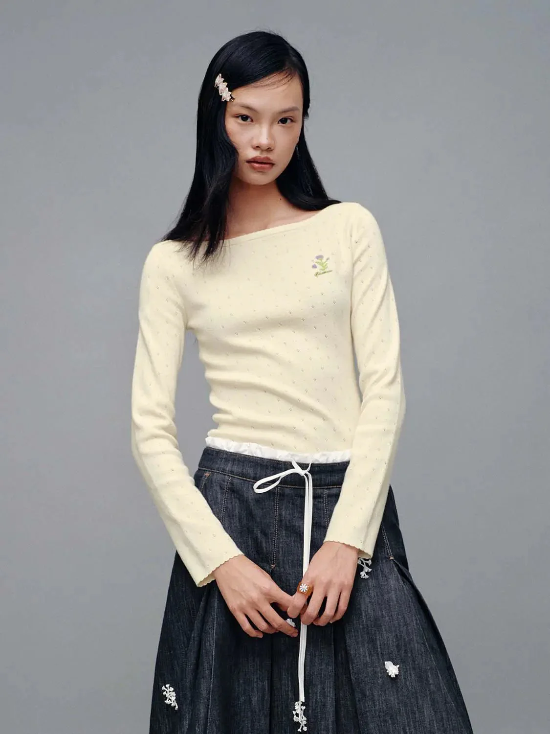 15857-boat-neck-skinny-fit-long-sleeve-knitted-t-shirts-1.webp Boat Neck Skinny Fit Long Sleeve Knitted T-Shirts