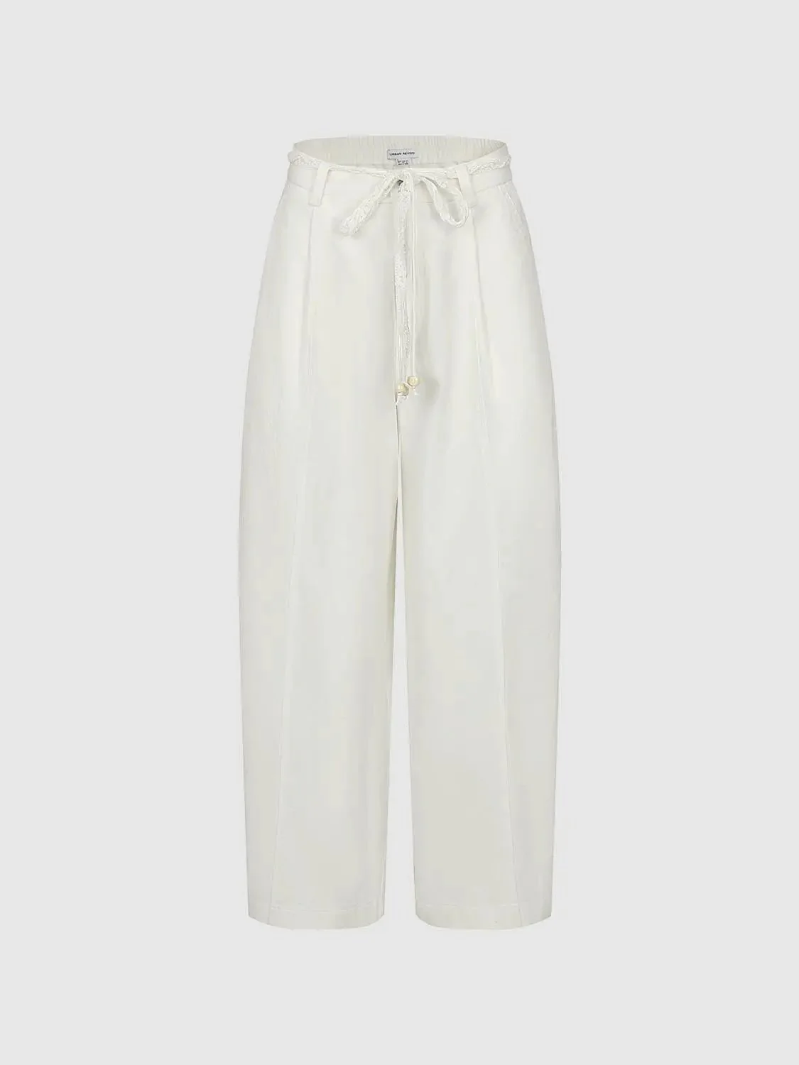 15888-cotton-blend-string-detail-wide-leg-pants-2.webp Cotton Blend String Detail Wide Leg Pants