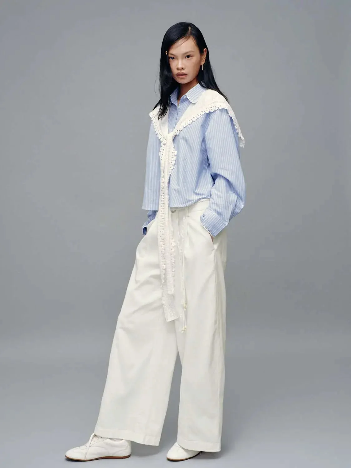 15888-cotton-blend-string-detail-wide-leg-pants-5.webp Cotton Blend String Detail Wide Leg Pants