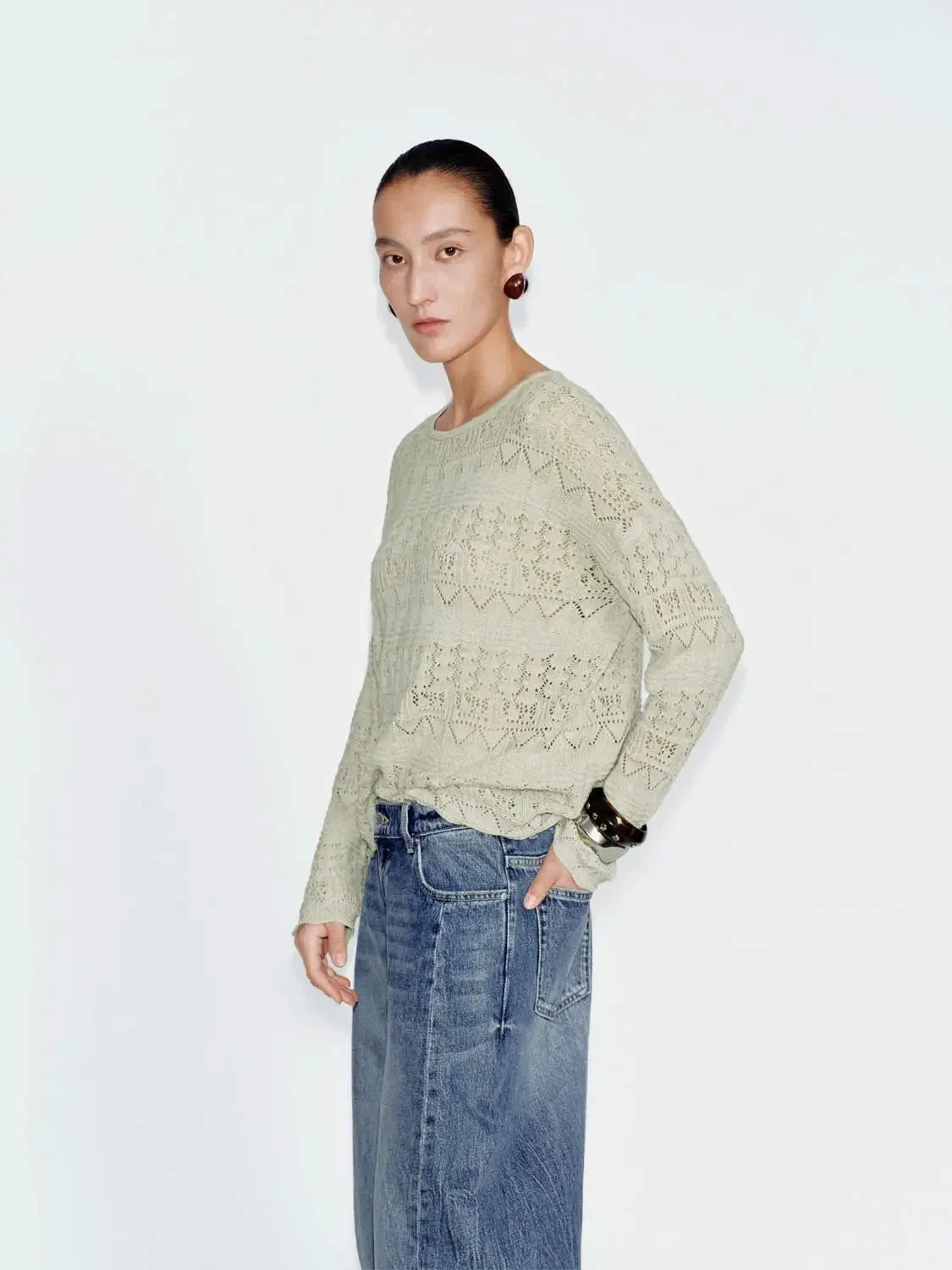 15892-scoop-neck-boho-long-sleeve-knitted-t-shirts-2.webp Scoop Neck Boho Long Sleeve Knitted T-Shirts