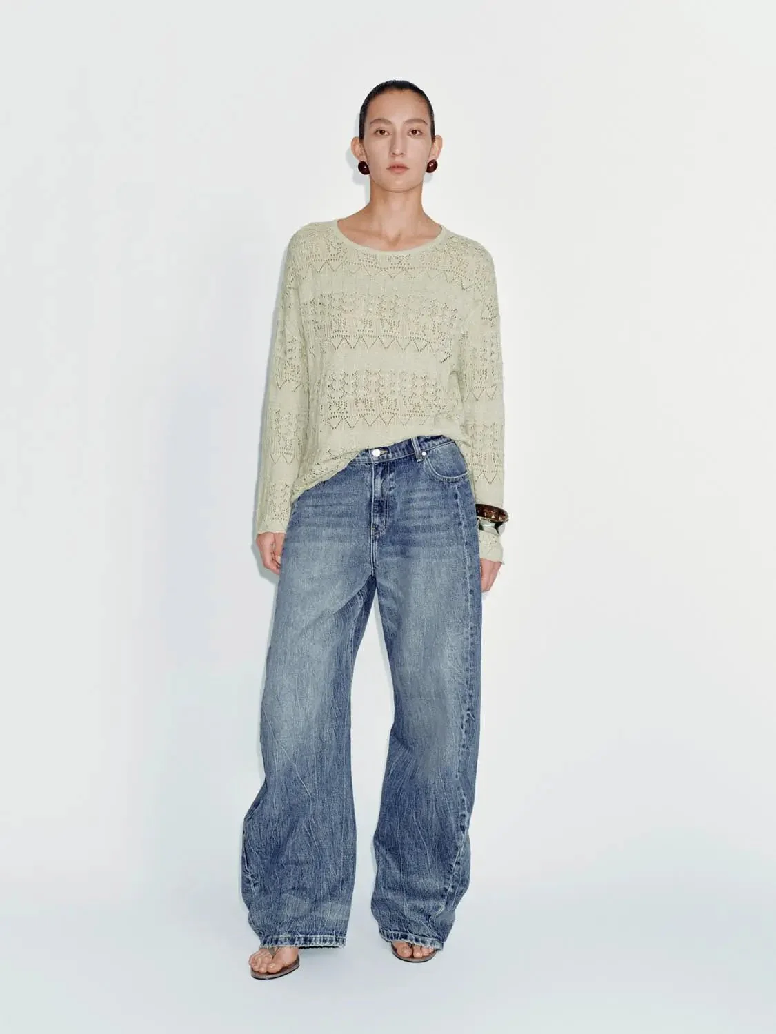 15892-scoop-neck-boho-long-sleeve-knitted-t-shirts-4.webp Scoop Neck Boho Long Sleeve Knitted T-Shirts