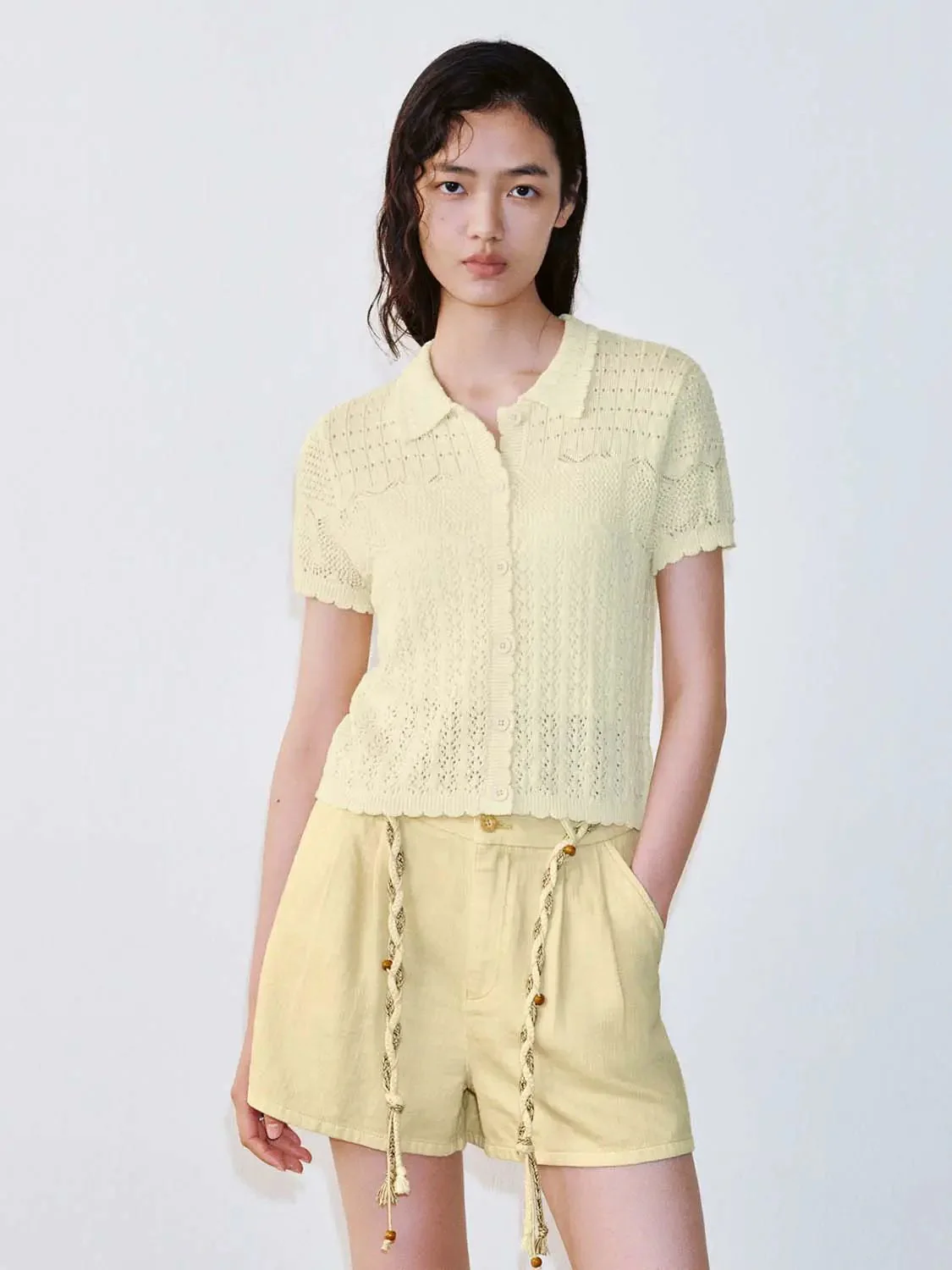 1597-polo-neck-short-sleeve-open-knitted-cardigans-17.webp Polo Neck Short Sleeve Open Knitted Cardigans