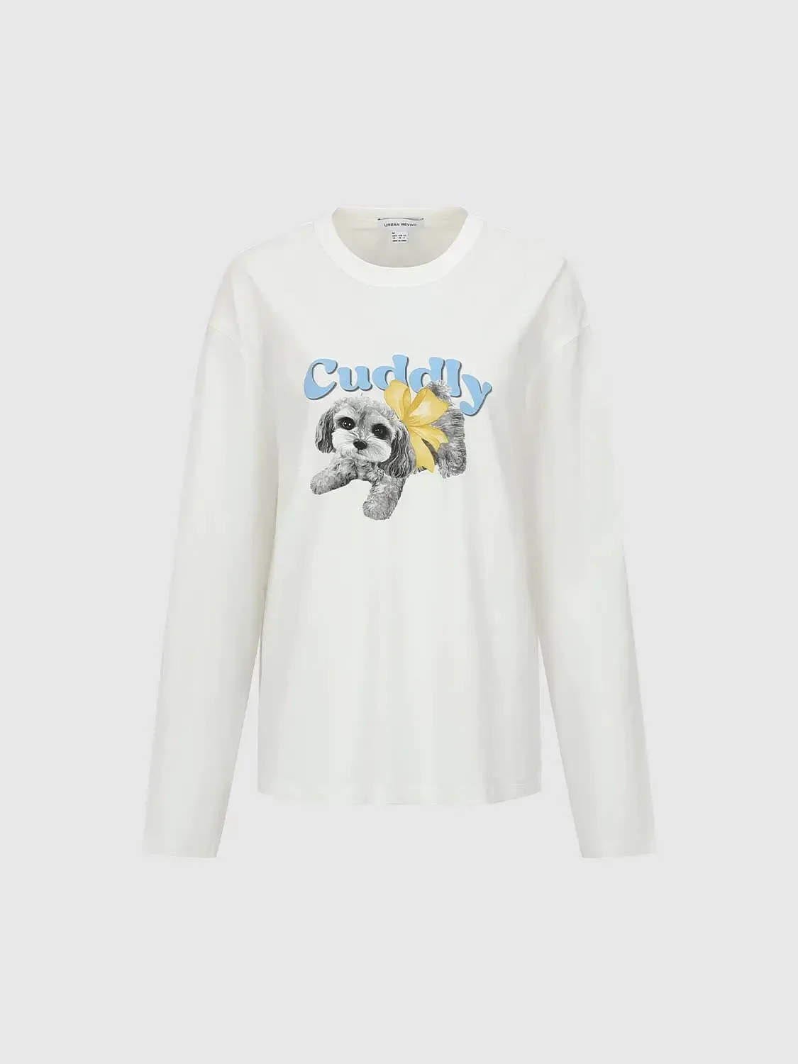 15997-cotton-printed-dog-with-yellow-flower-long-sleeve-t-shirt-1.webp Cotton Printed Dog With Yellow Flower Long Sleeve T Shirt