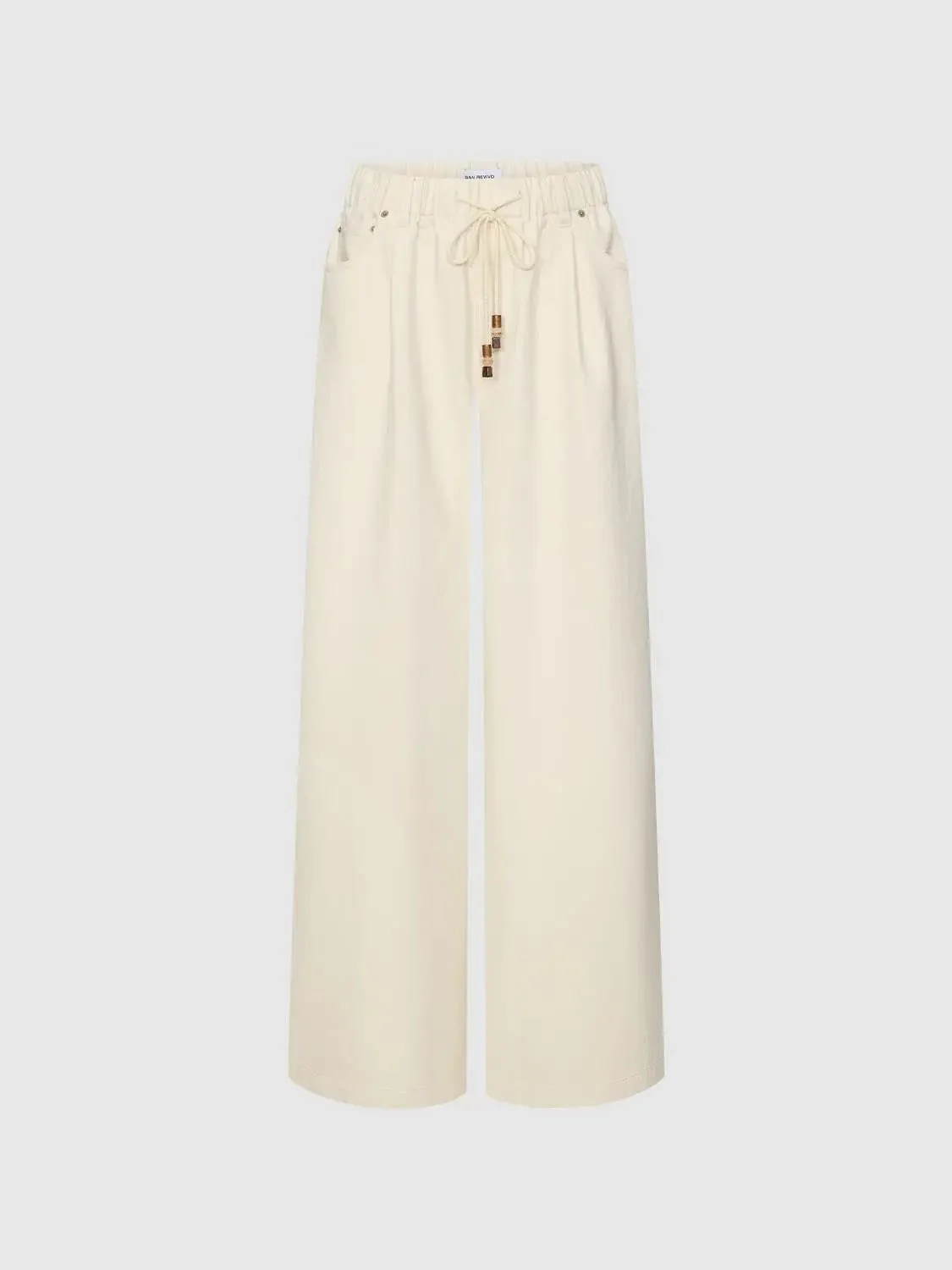 Drawstring Pull On Wide Leg Pants