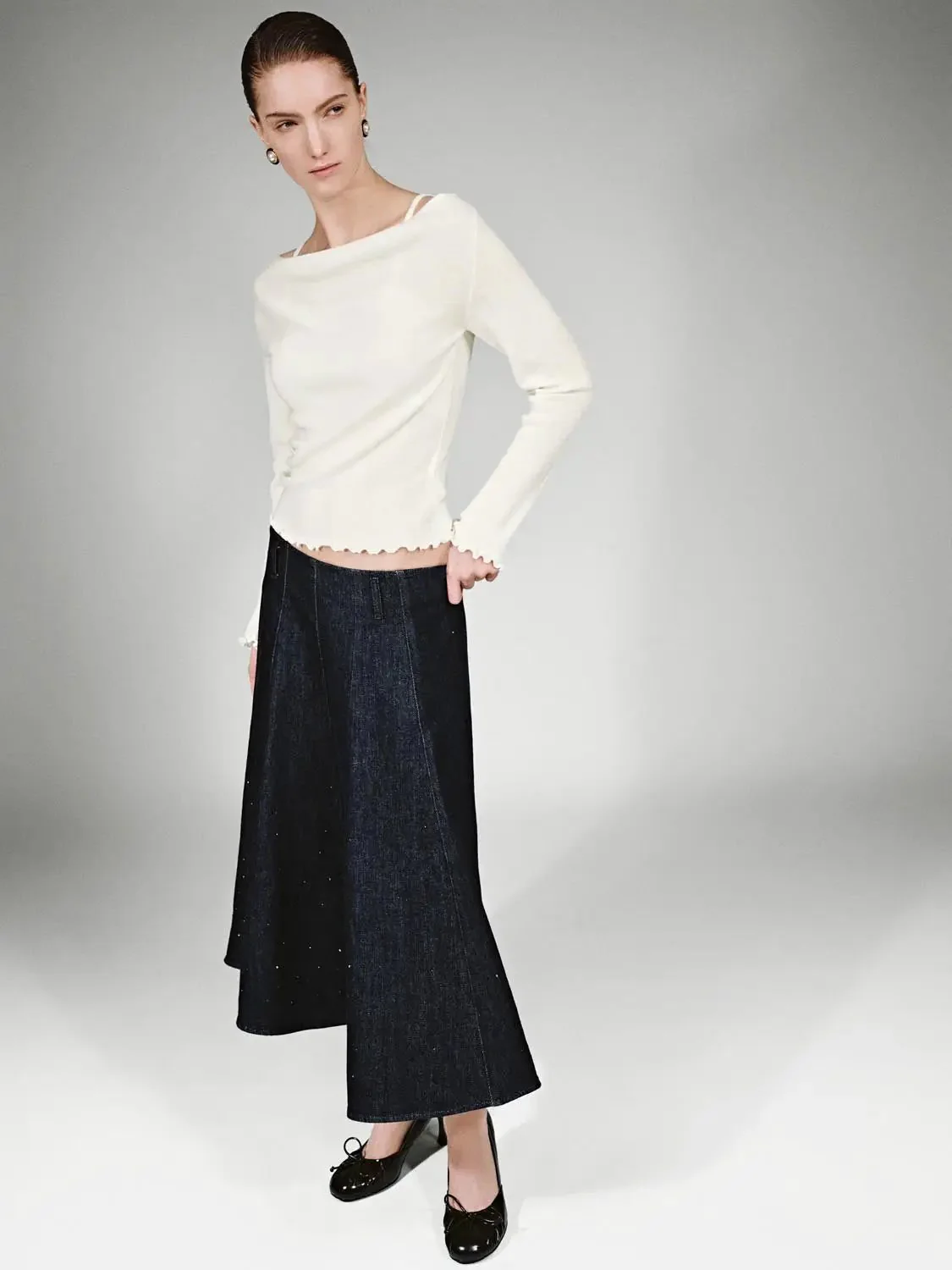 16029-off-shoulder-strappy-long-sleeve-knitted-t-shirts-5.webp Off Shoulder Strappy Long Sleeve Knitted T-Shirts