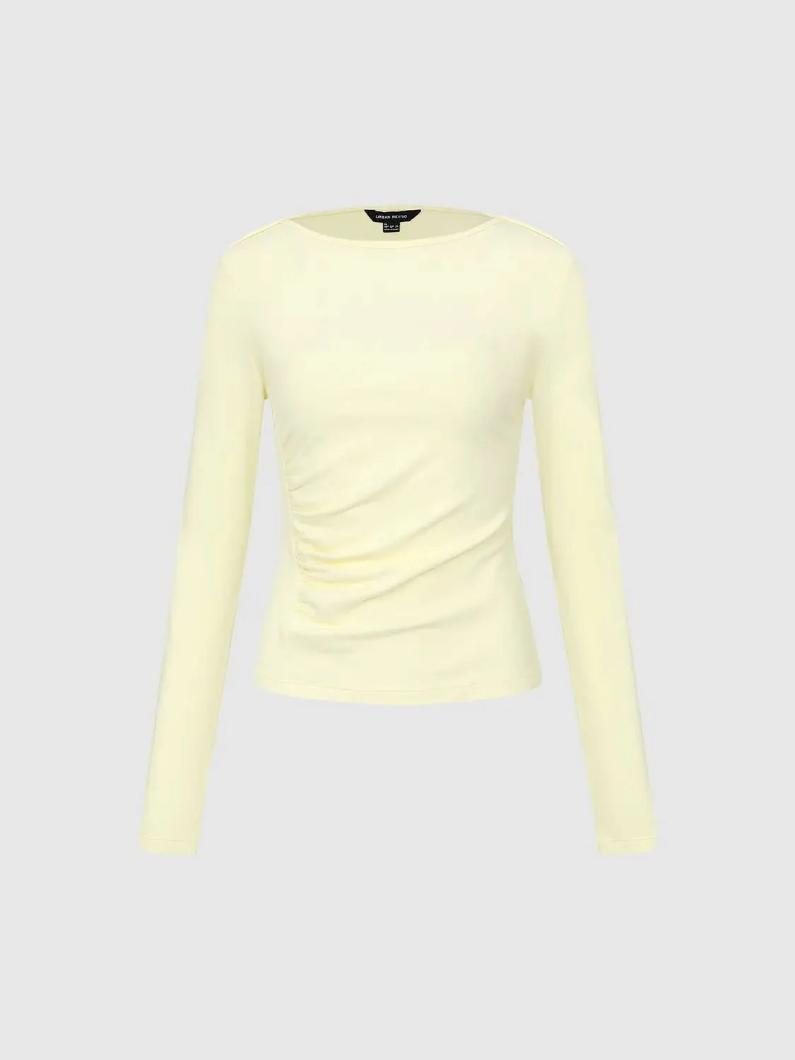 16068-elegant-ruched-long-sleeve-flare-knit-top-15.webp Elegant Ruched Long Sleeve Flare Knit Top