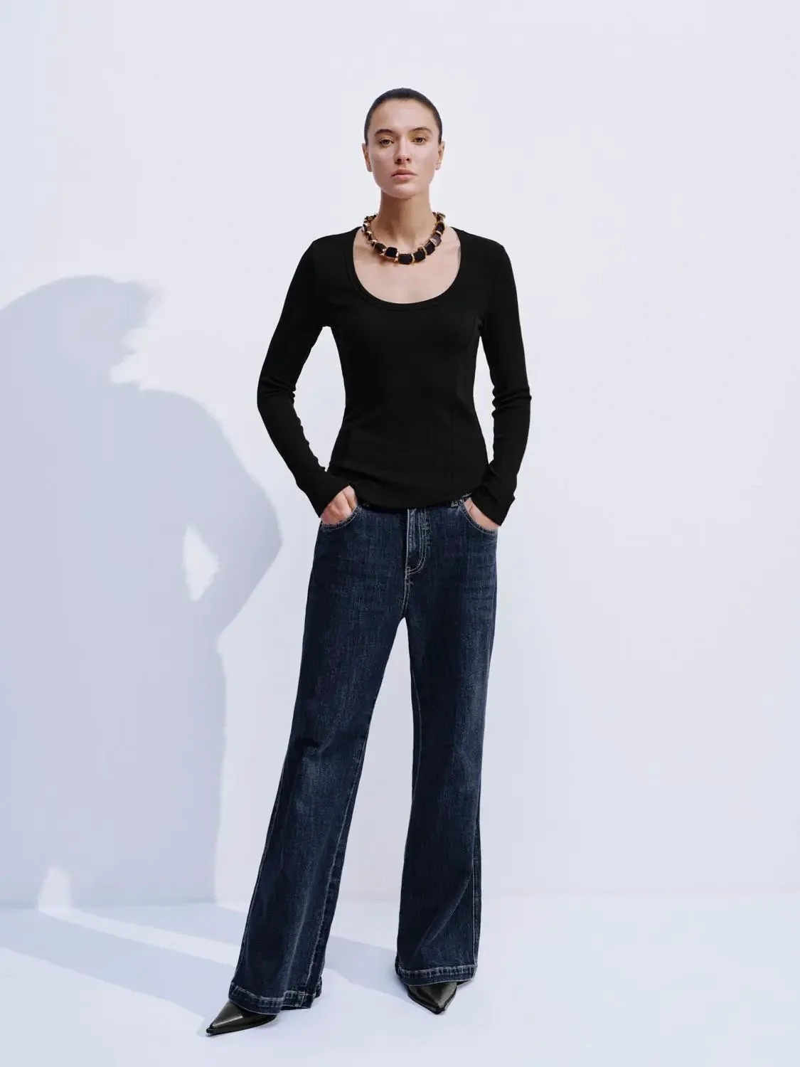 16085-viscose-cotton-blend-scoop-neck-flare-long-sleeve-t-shirt-20.webp Viscose Cotton Blend Scoop Neck Flare Long Sleeve T-Shirt