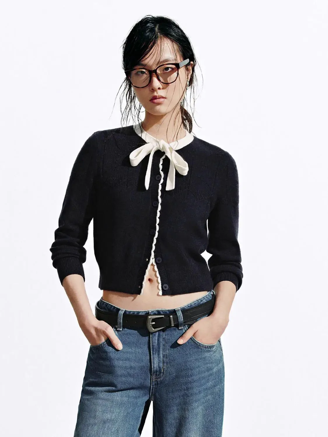 16129-contrast-tie-neck-knitted-cardigans-9.webp Contrast Tie Neck Knitted Cardigans
