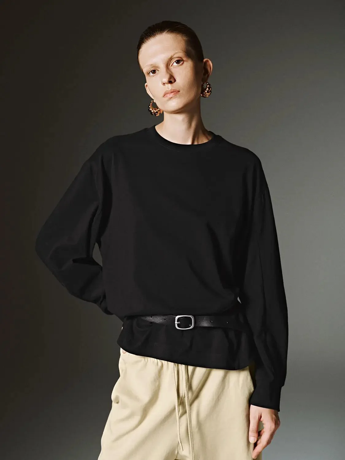 16140-cotton-flare-sleeve-long-sleeve-casual-t-shirt-23.webp Cotton Flare Sleeve Long Sleeve Casual T Shirt