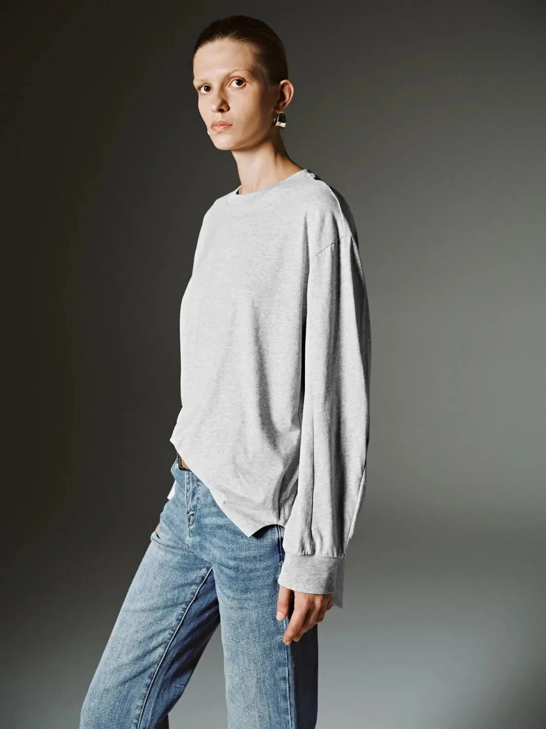 16140-cotton-flare-sleeve-long-sleeve-casual-t-shirt-5.webp Cotton Flare Sleeve Long Sleeve Casual T Shirt