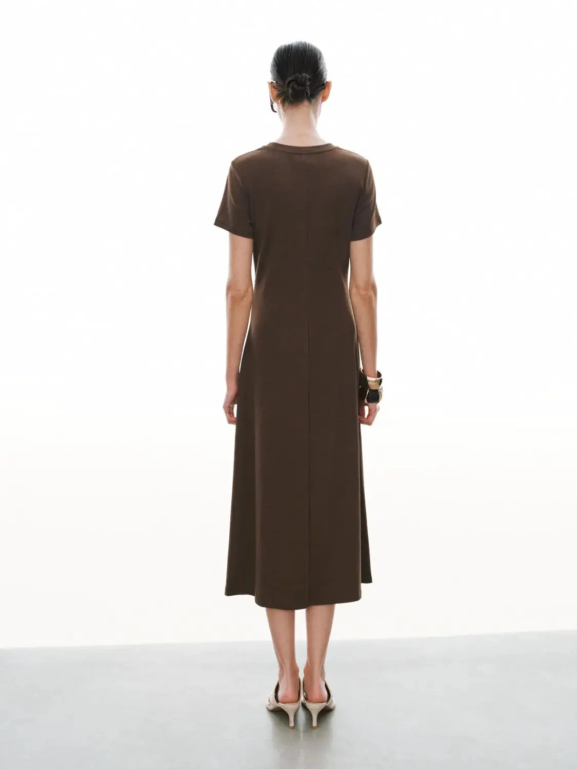 1617-cotton-blend-crew-neck-short-sleeve-draped-knot-midi-dresses-22.webp Cotton Blend Crew Neck Short Sleeve Draped Knot Midi Dresses