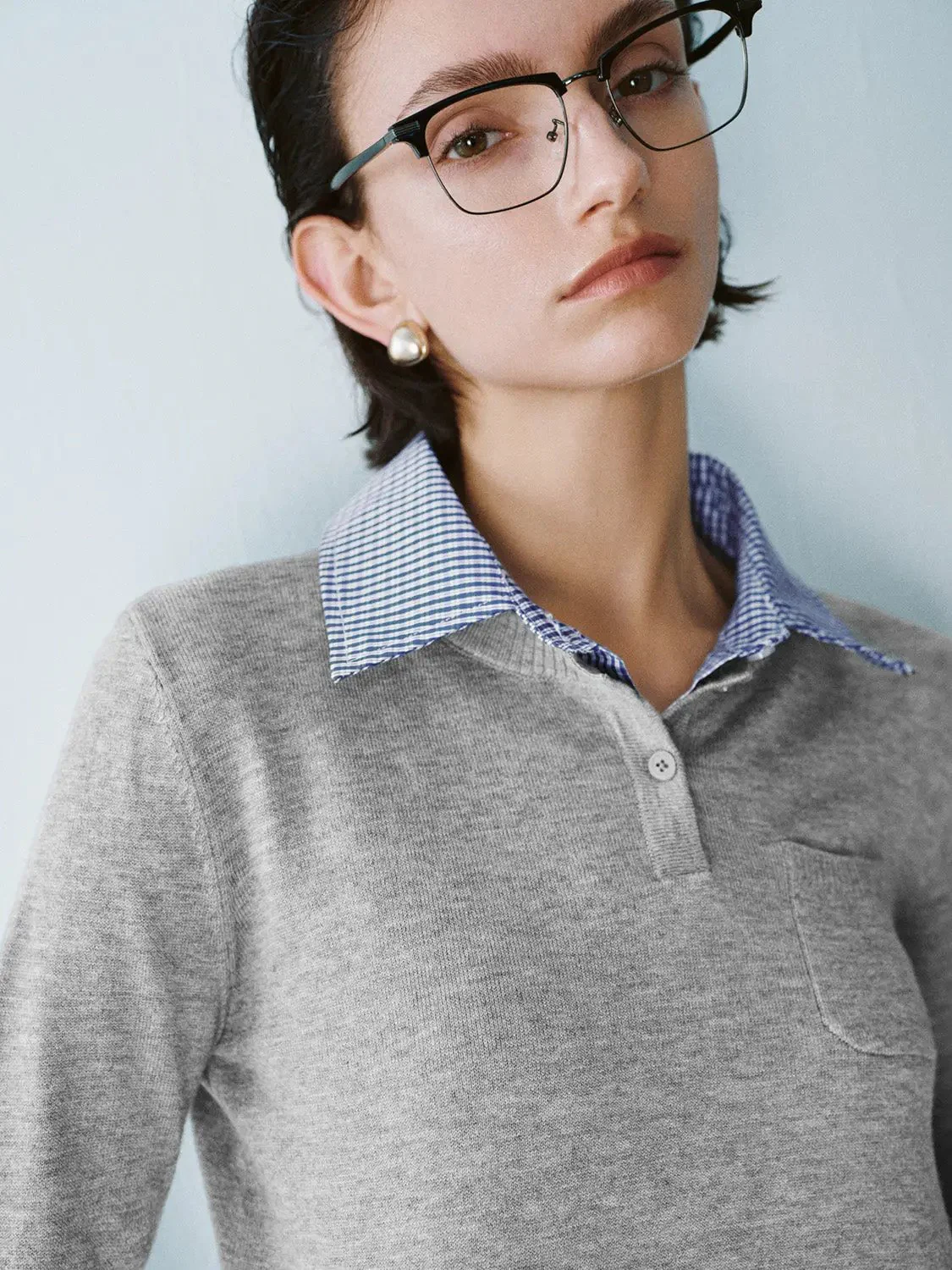16498-white-plaid-collar-knit-top-with-blue-striped-collar-top-17.webp White Plaid Collar Knit Top With Blue Striped Collar Top