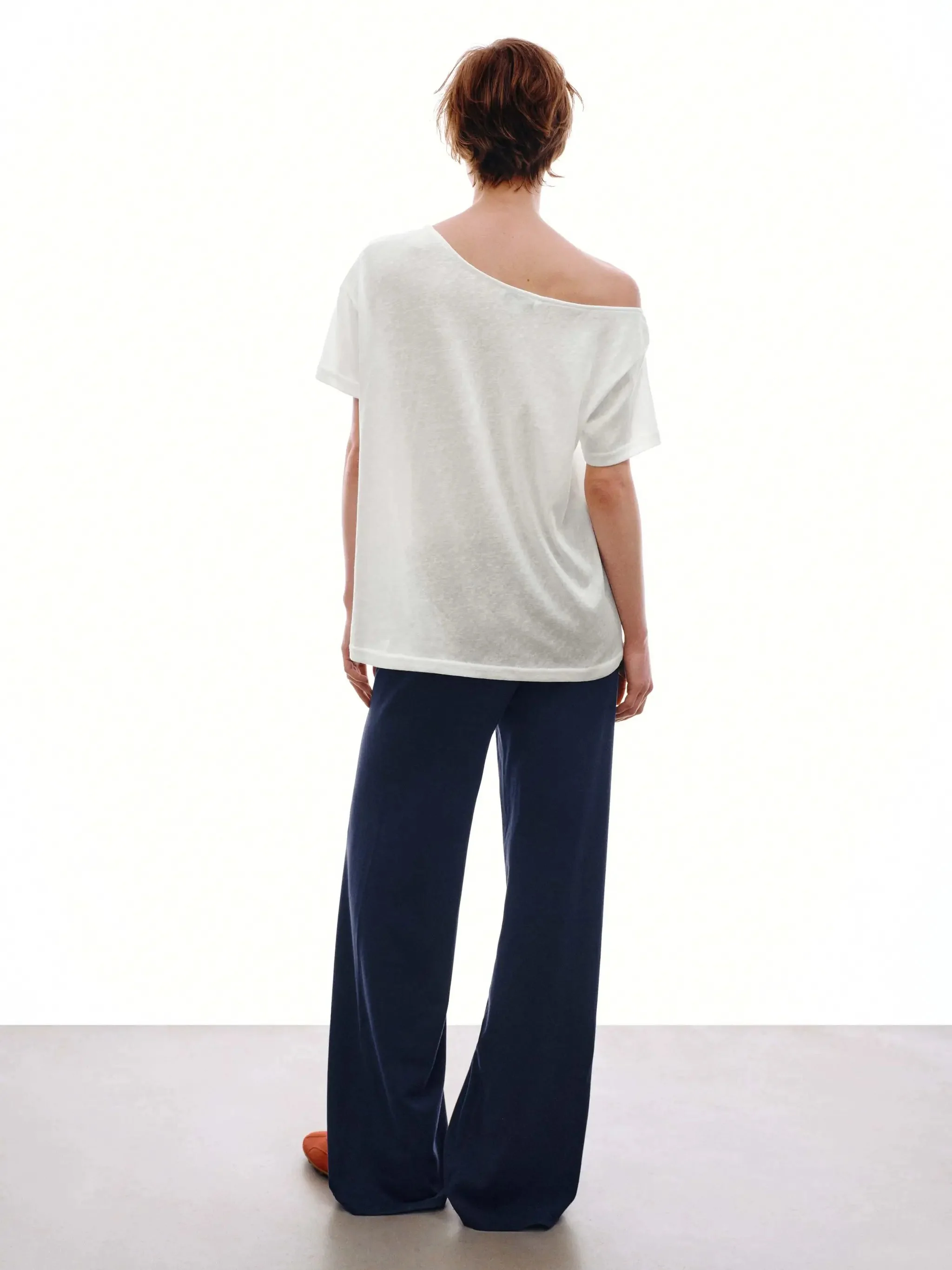 Cotton One Shoulder Printed Loose Fit T-Shirts