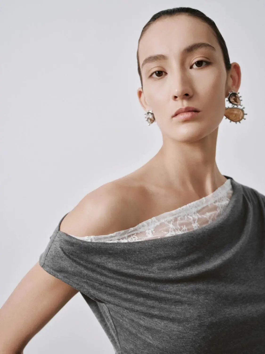 1674-olive-one-shoulder-ruched-lace-trim-elegant-top-11.webp Olive One Shoulder Ruched Lace Trim Elegant Top