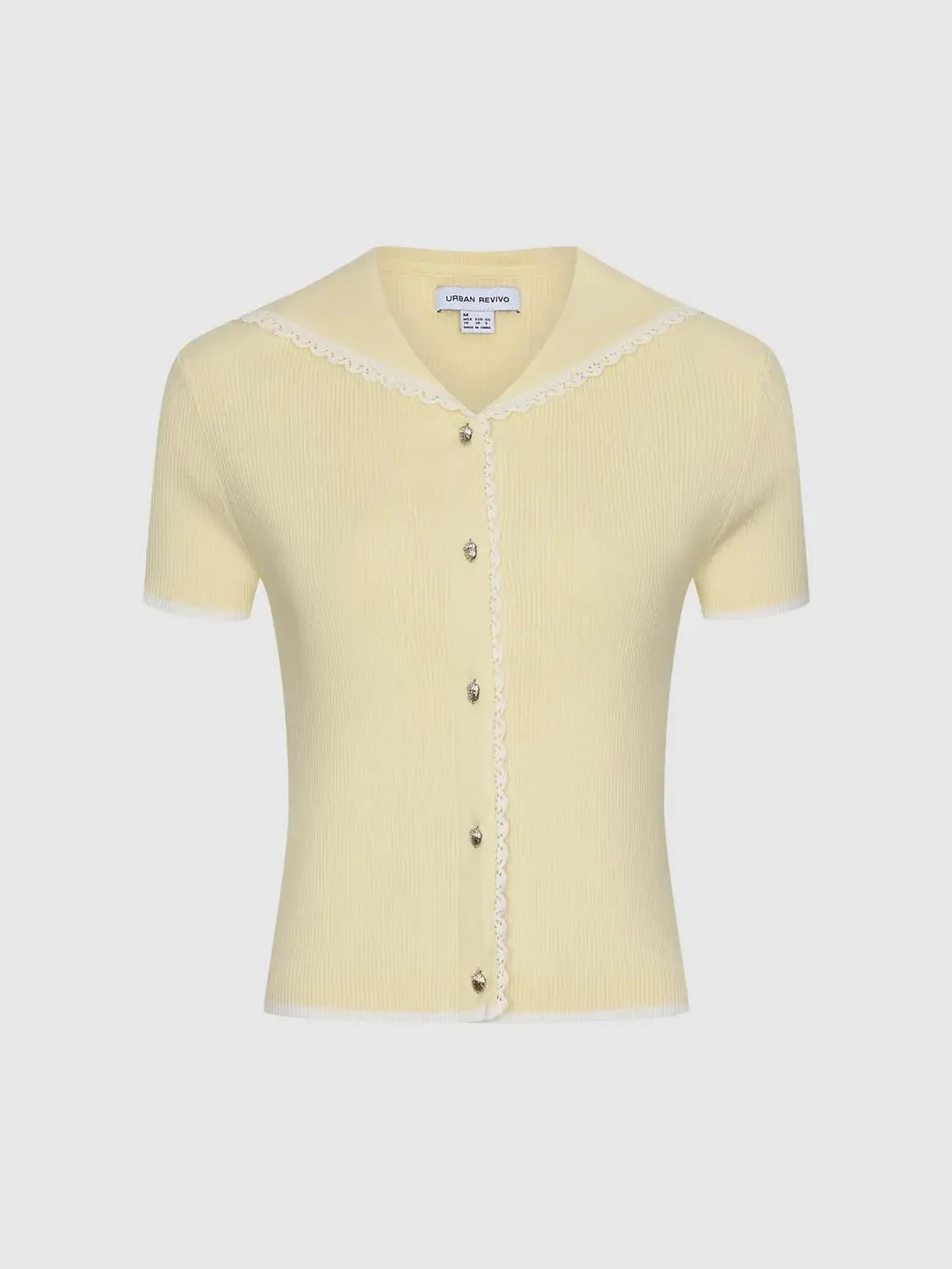 16815-cotton-blend-contrast-lace-trim-collared-knitted-cardigan-15.webp Cotton Blend Contrast Lace Trim Collared Knitted Cardigan